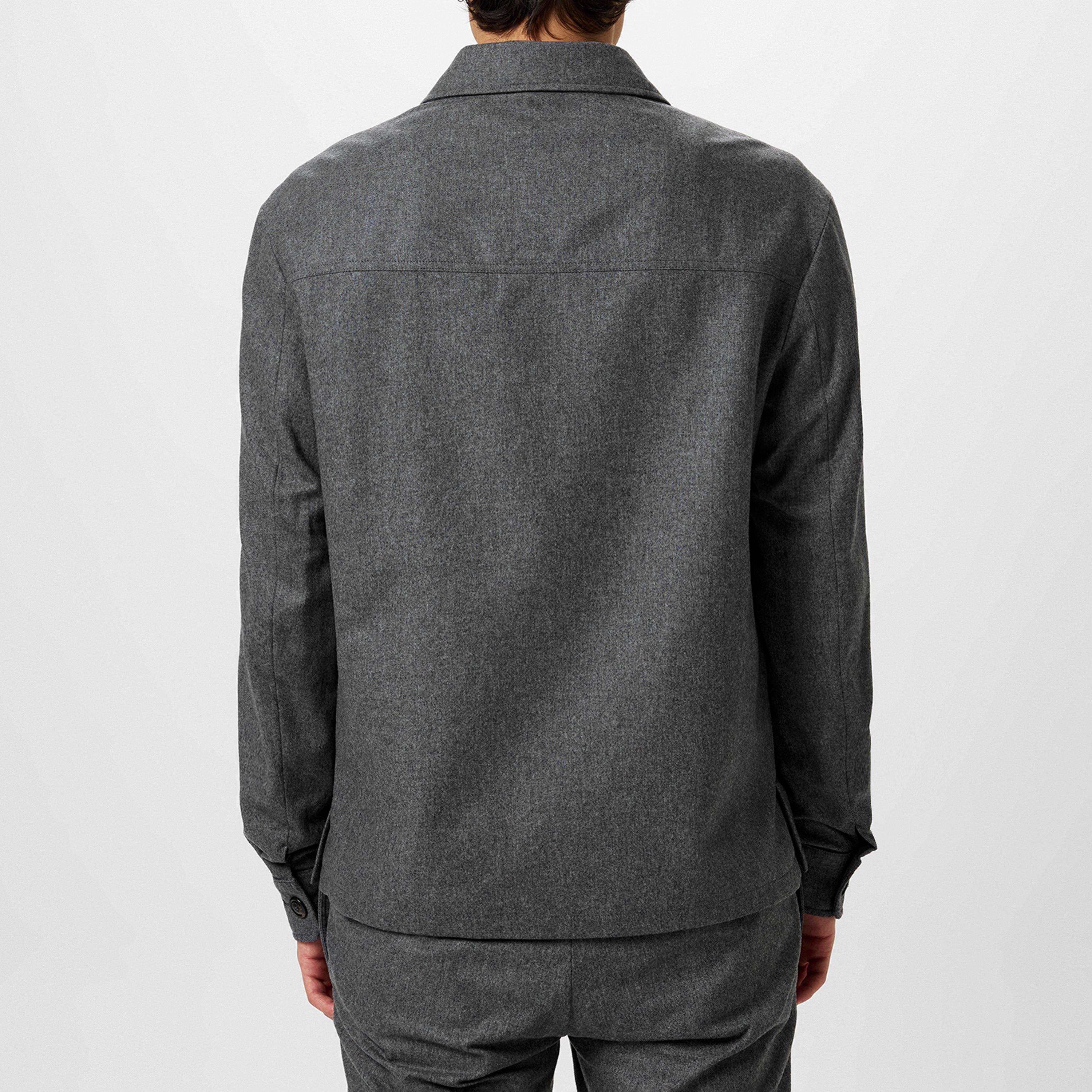 Grey 940 - Moncler - Men's Cashmere Blend Long Sleeve Overshirt - 3