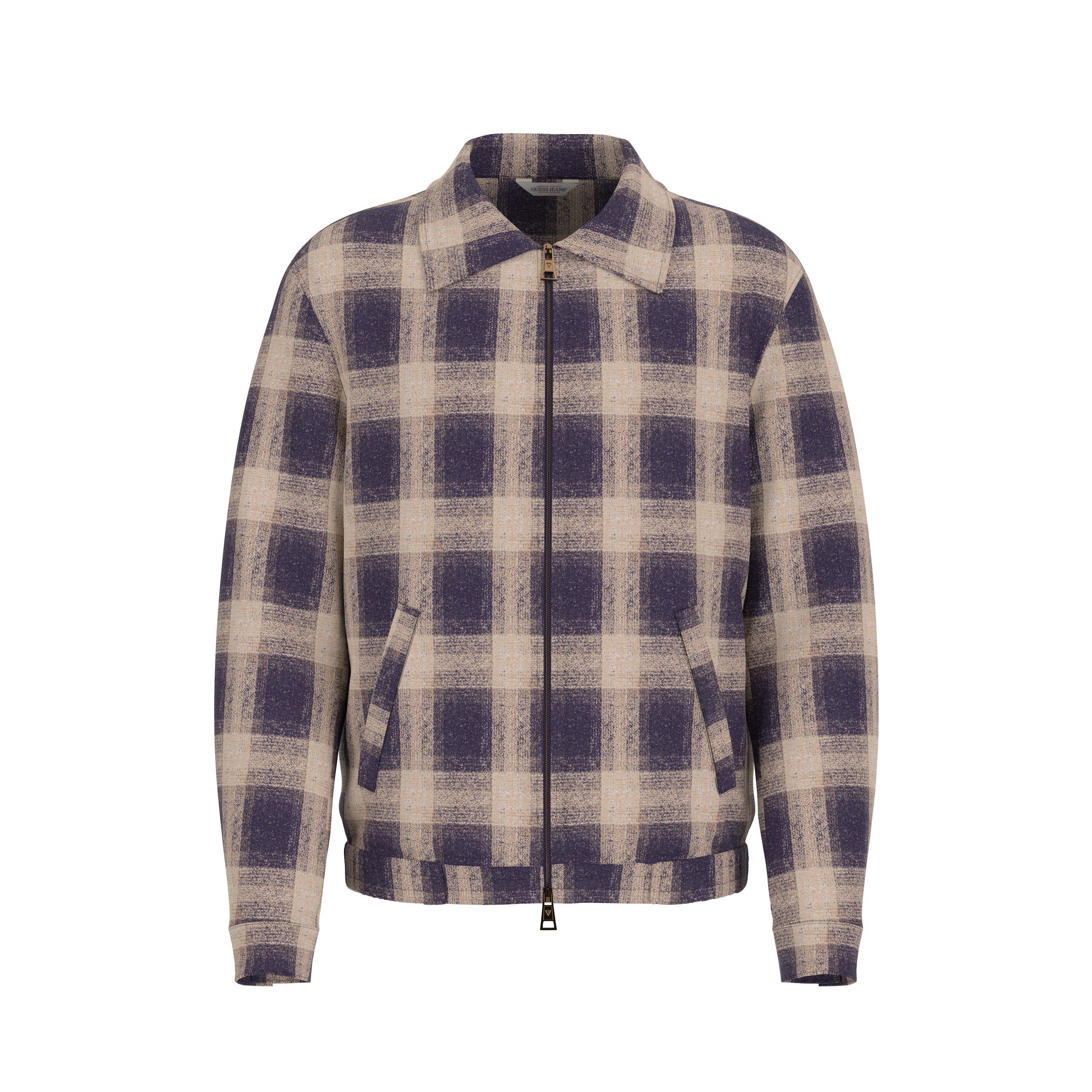 BrownCheck L12E - Guess - Guess Plaid Wool Jkt Sn54 - 1