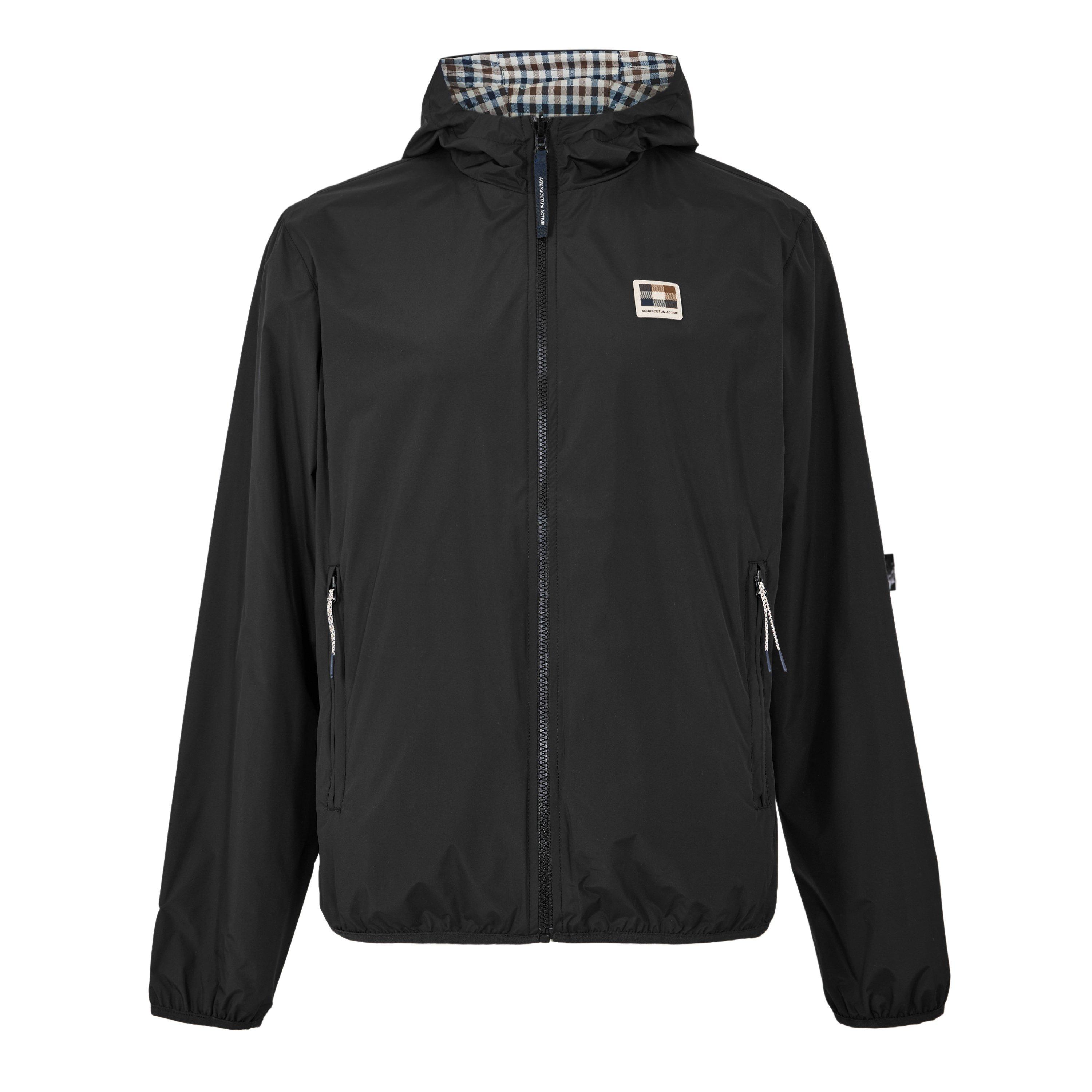 Black - Aquascutum - Men's Rain Anorak Jacket - 1