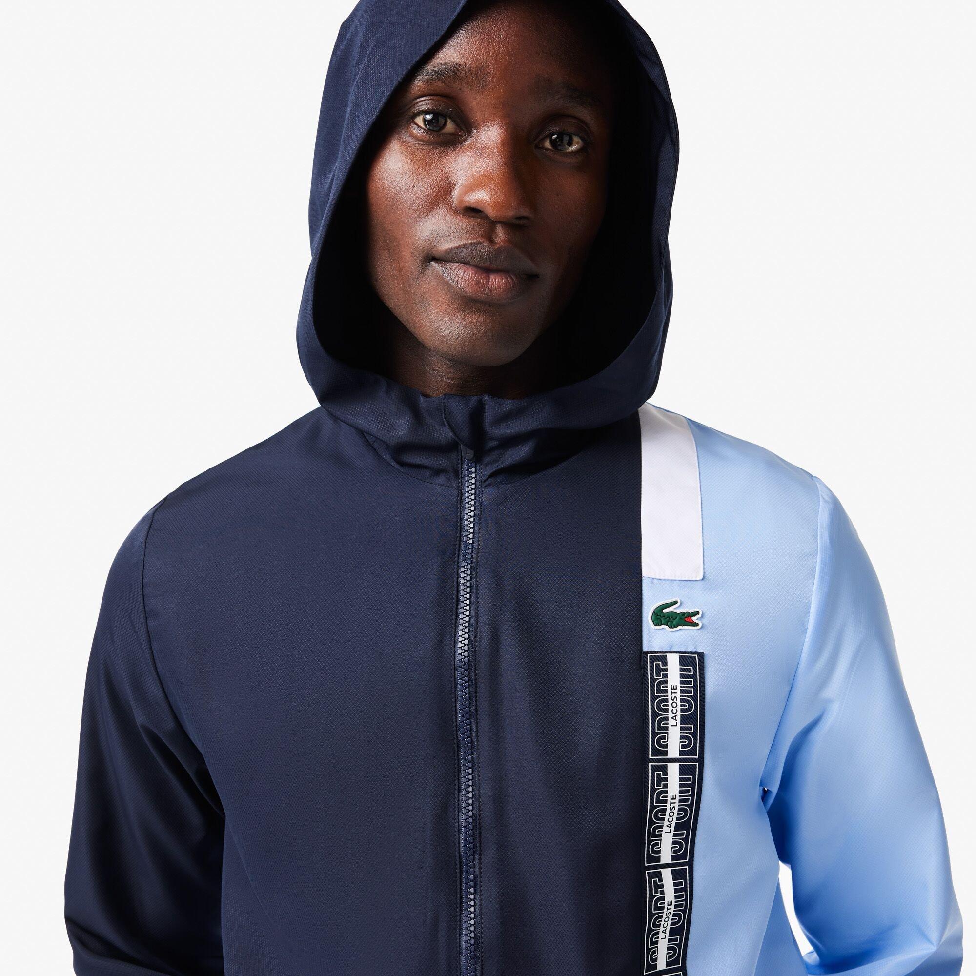 Marineblå - Lacoste - Men's Zipped Rain Anorak - 2
