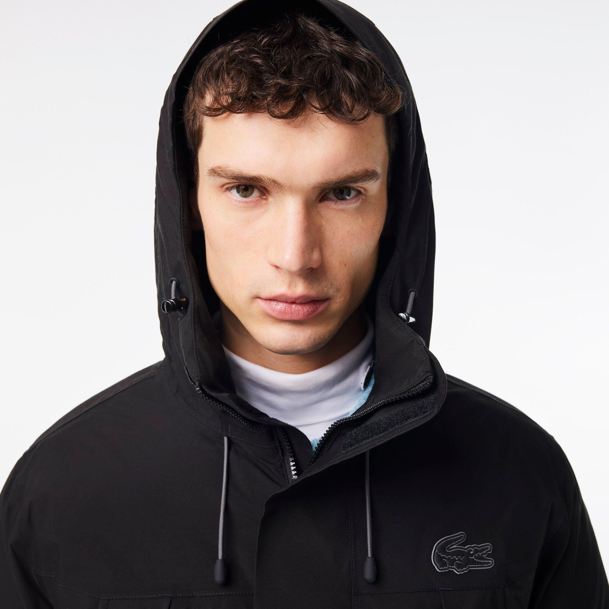 Black/Black - Lacoste - Men's Rain Anorak - 2