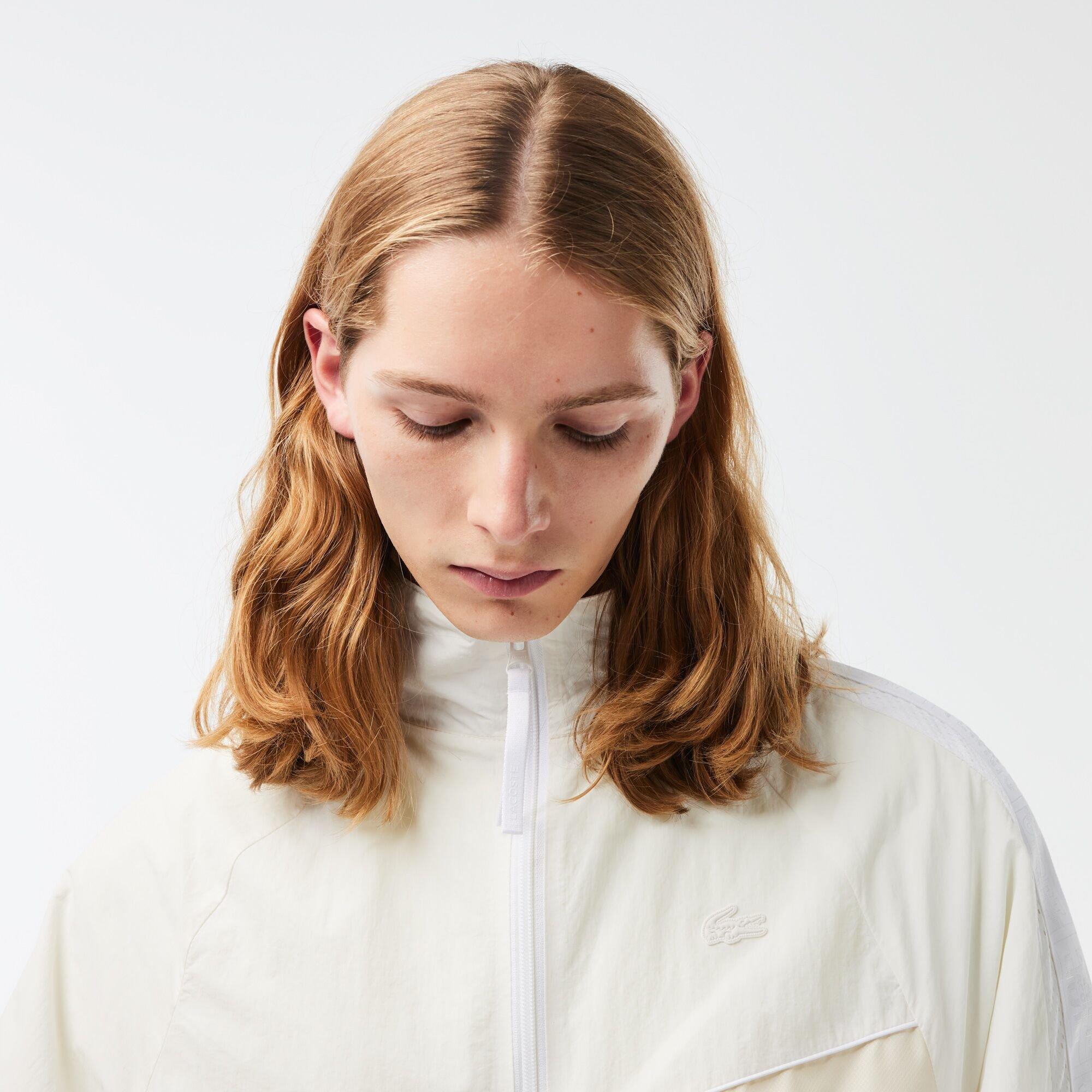 Brašno/Bijelo - Lacoste - Men's Water-Resistant Rain Anorak - 2