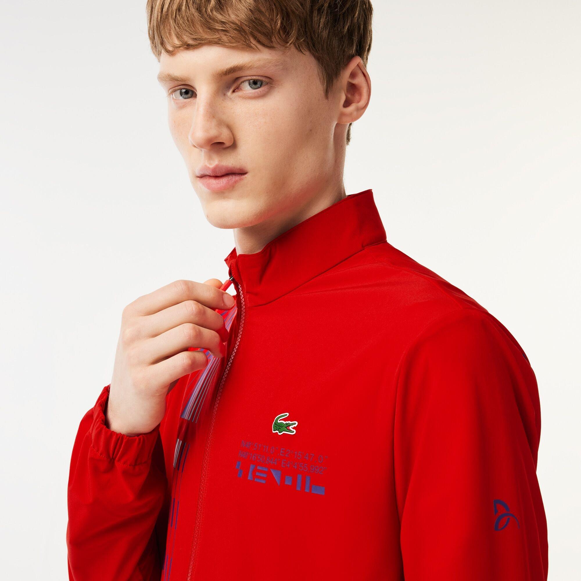 Red/Samui - Lacoste - Men's Rain Anorak - 2