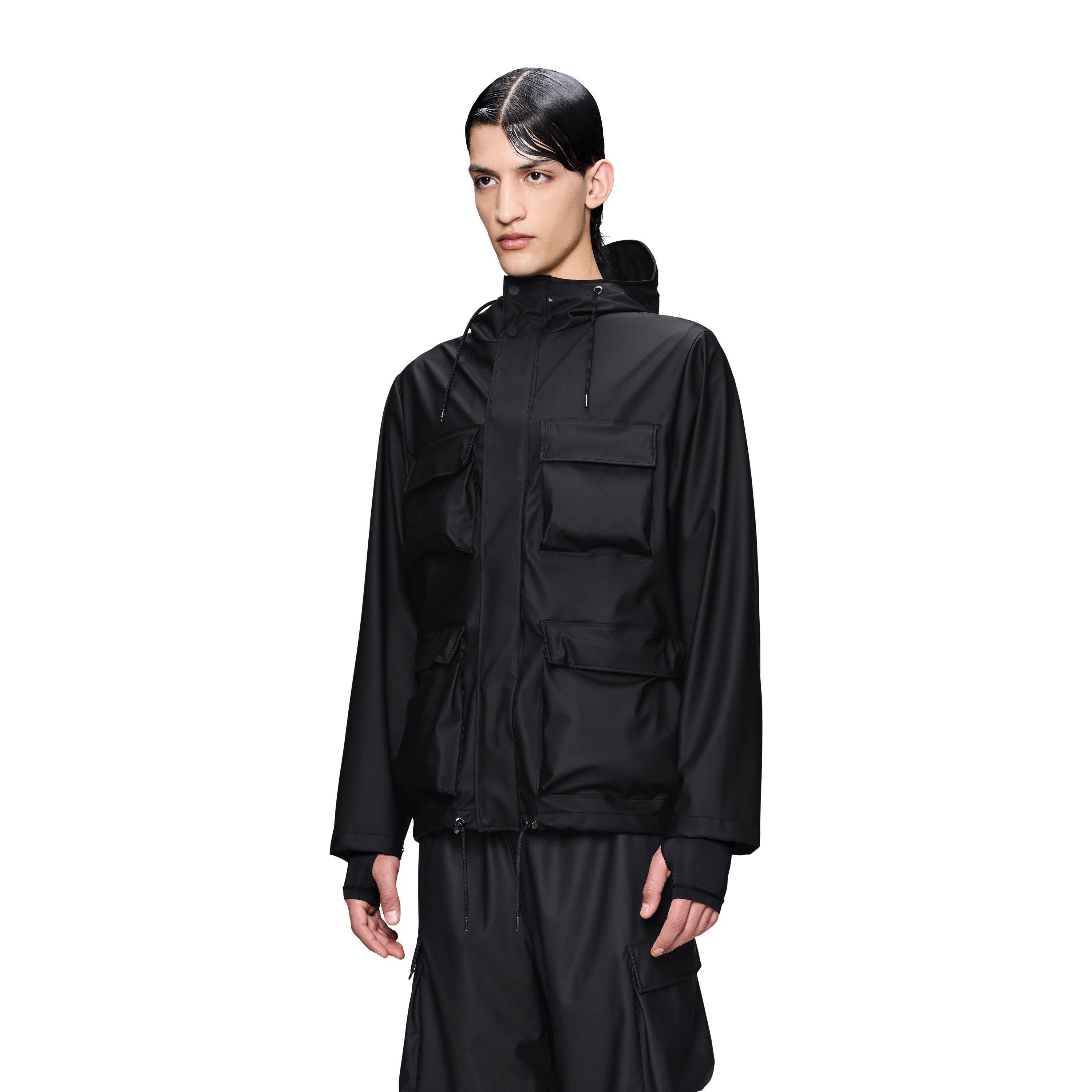 Black 01 - Rains - Pocket Waterproof Jacket - 5