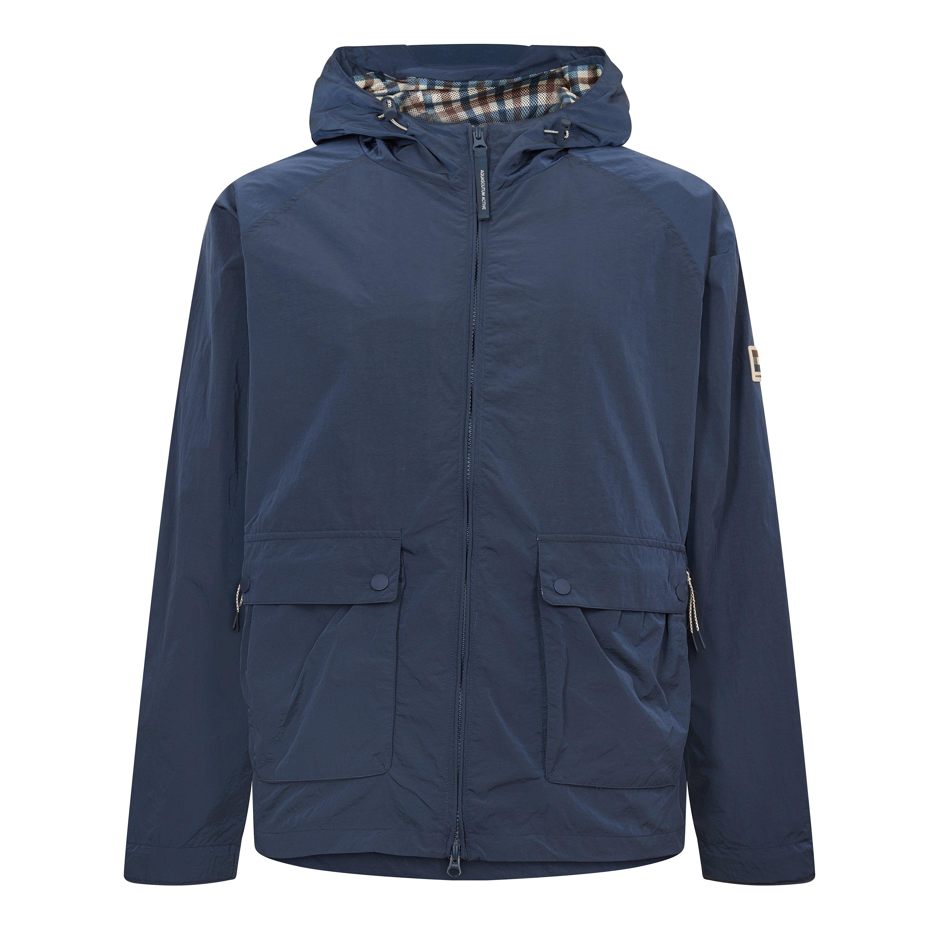 Navy - Aquascutum - Men's Rain Anorak Jacket - 1