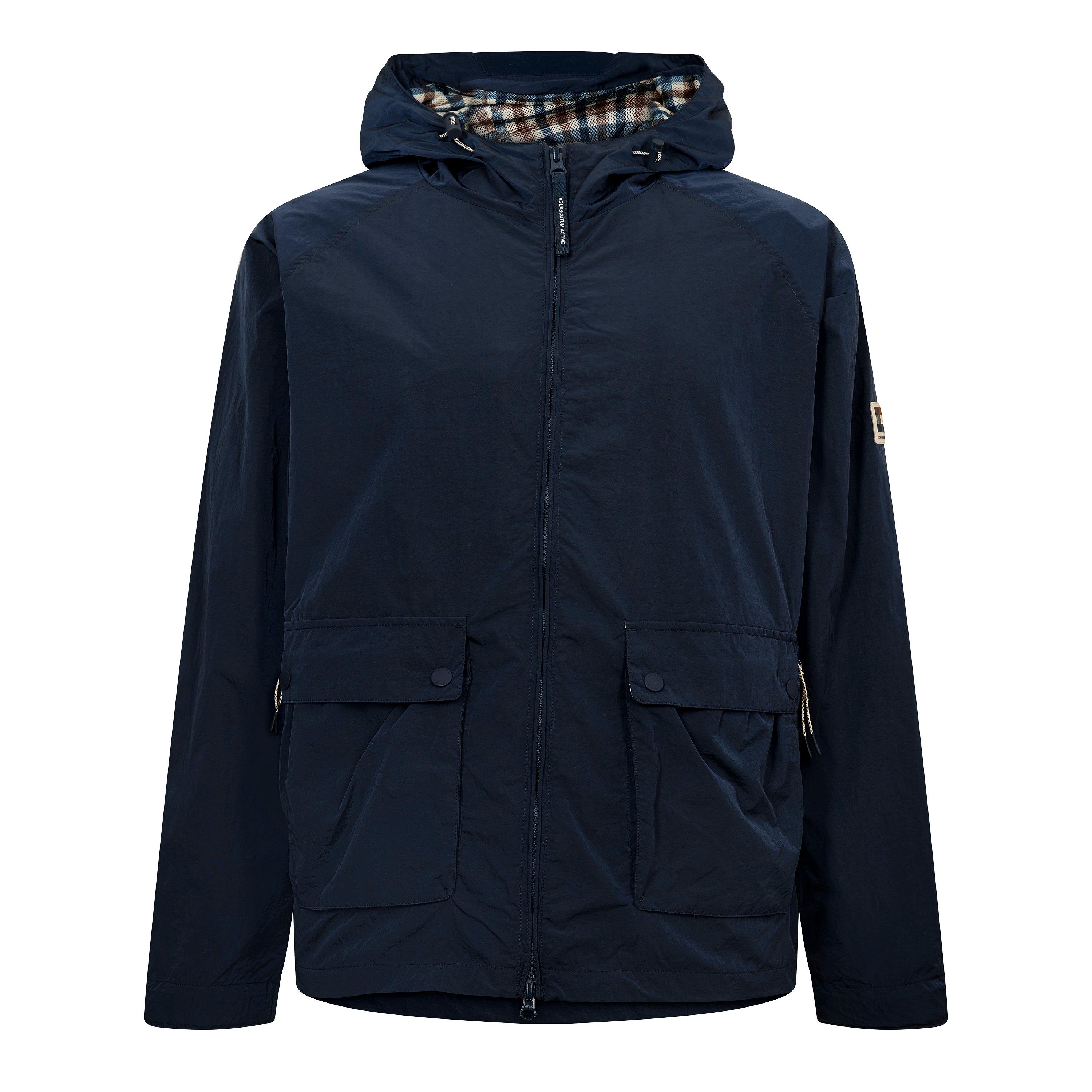 Navy - Aquascutum - Men's Rain Anorak Jacket - 1