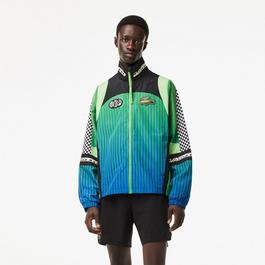 Lacoste Ombre Checkerboard Print Track Jacket