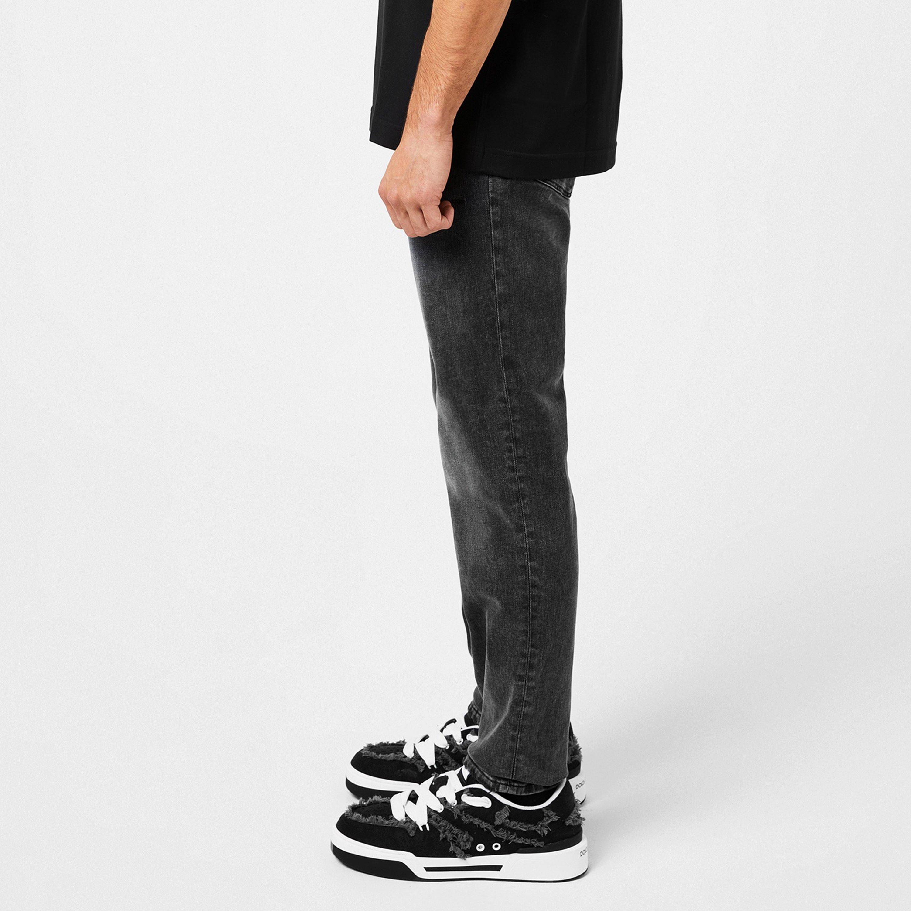 Grey - Dolce and Gabbana - Distressed Slim Jeans - 2