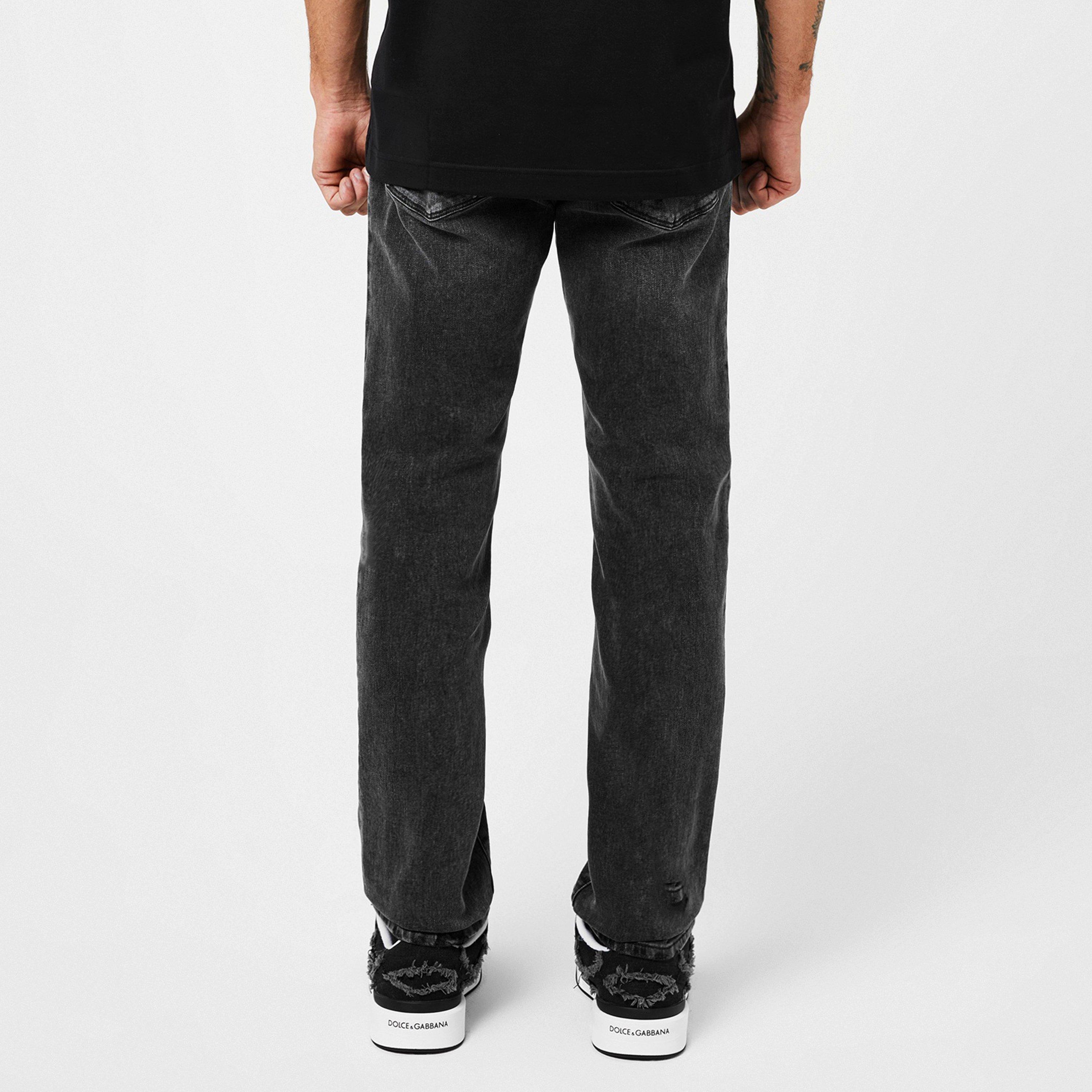Grey - Dolce and Gabbana - Distressed Slim Jeans - 3