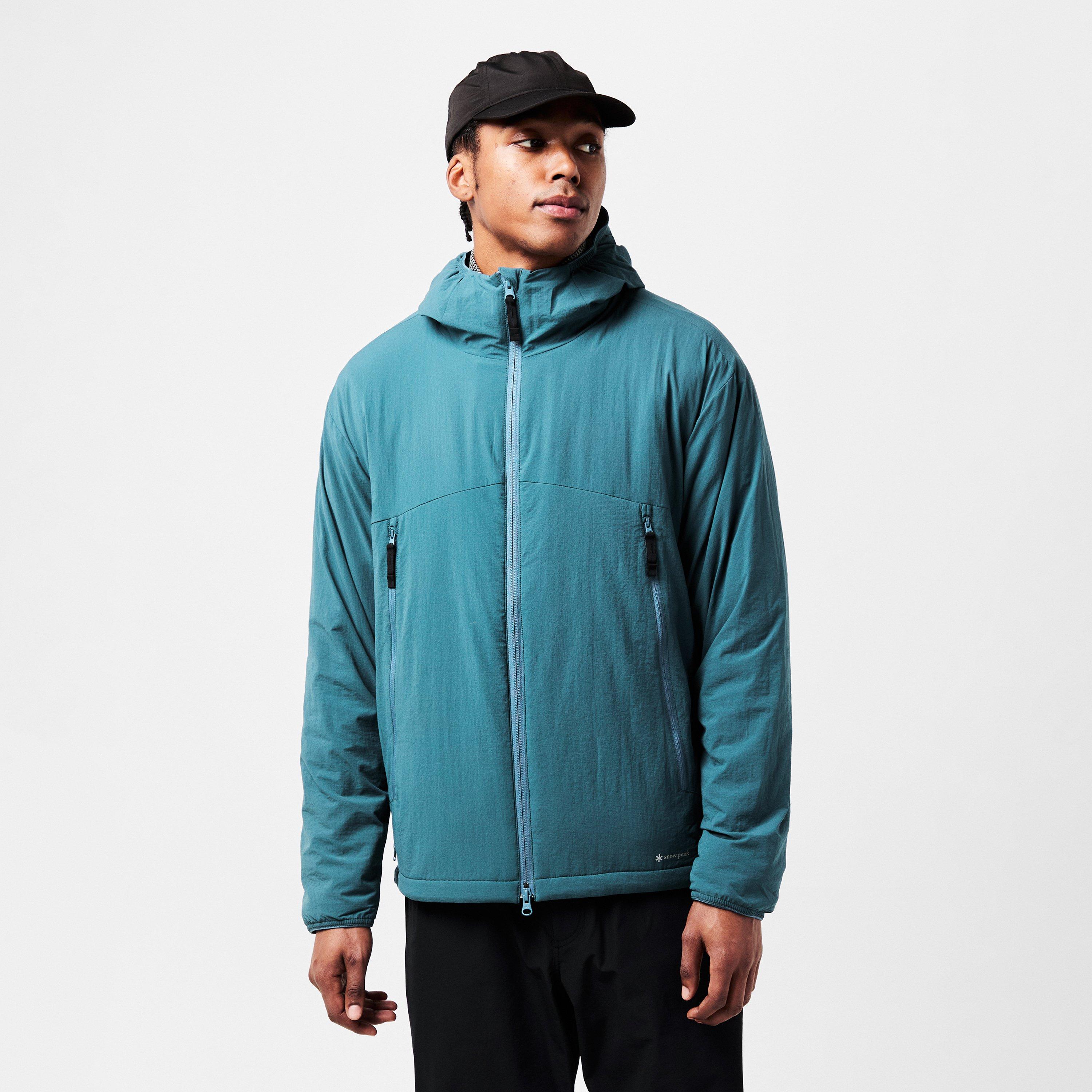 Blue - Snow Peak - Men's  Water-Resistant Adjustable Hood Rain Anorak - 3