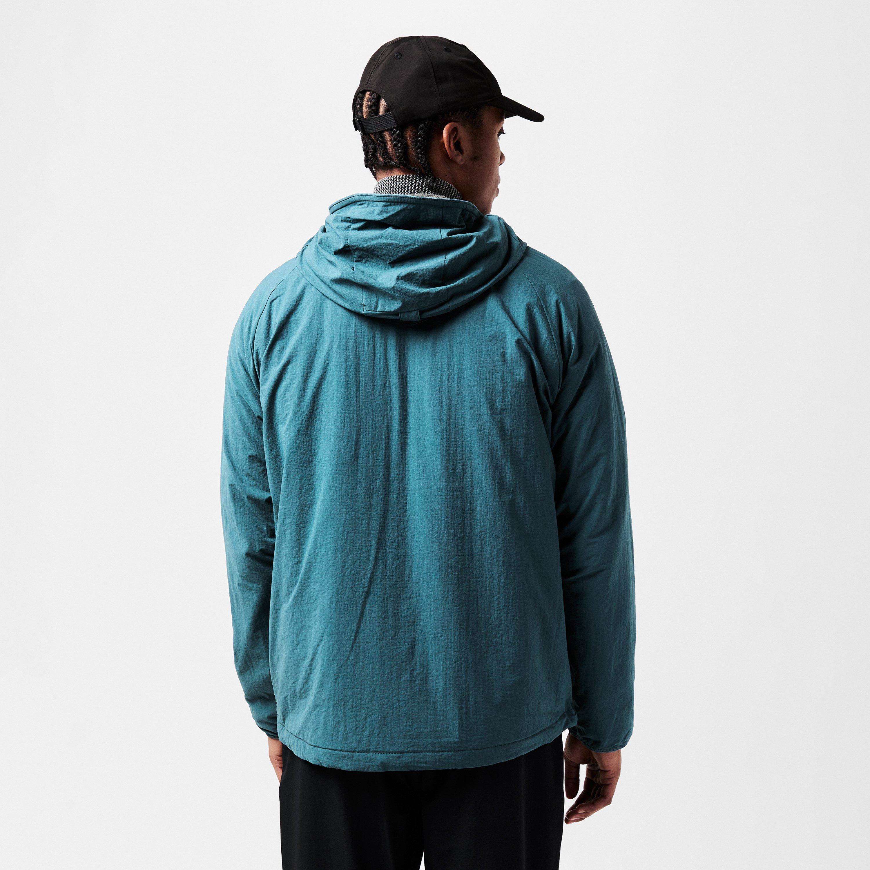 Blue - Snow Peak - Men's  Water-Resistant Adjustable Hood Rain Anorak - 4