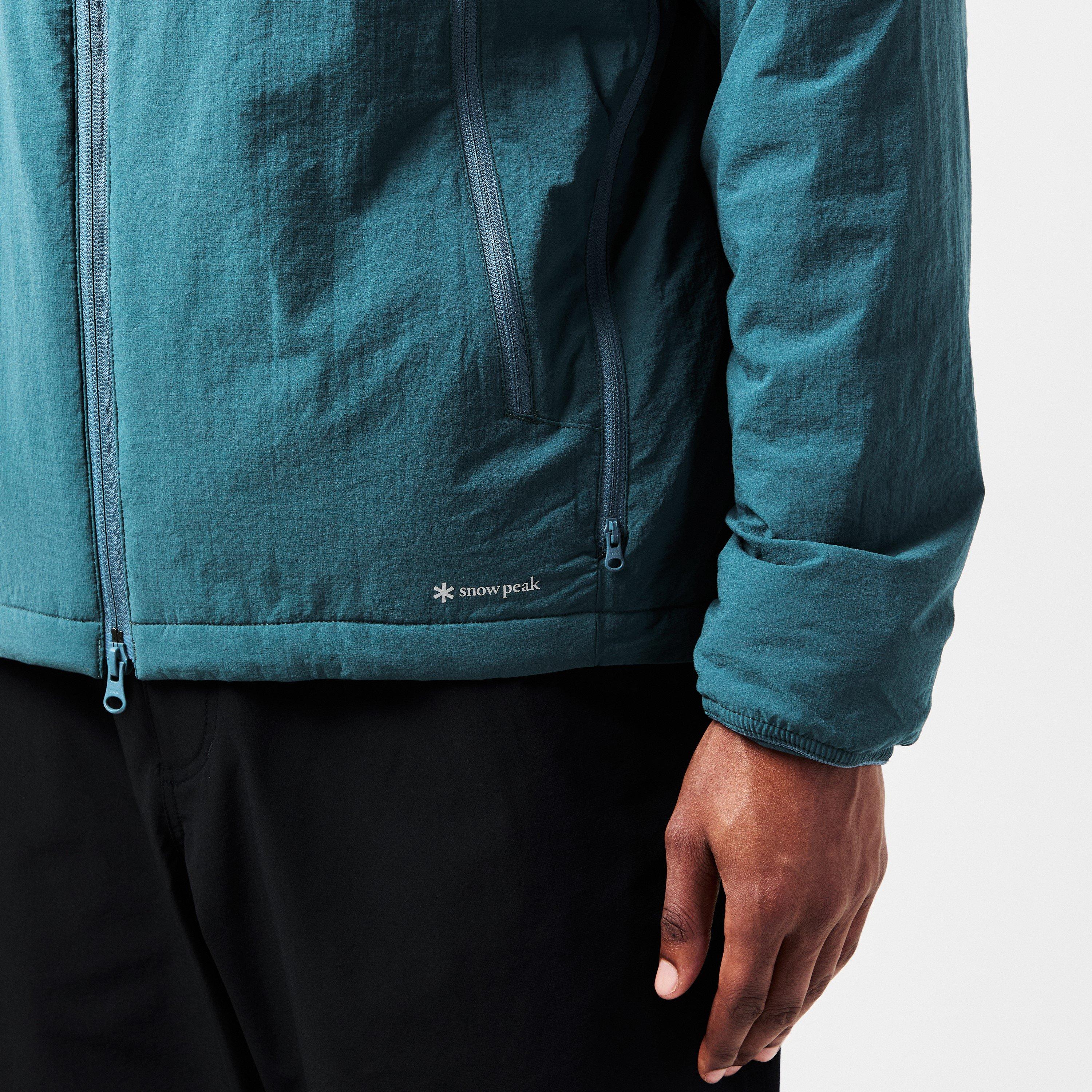 Blue - Snow Peak - Men's  Water-Resistant Adjustable Hood Rain Anorak - 5