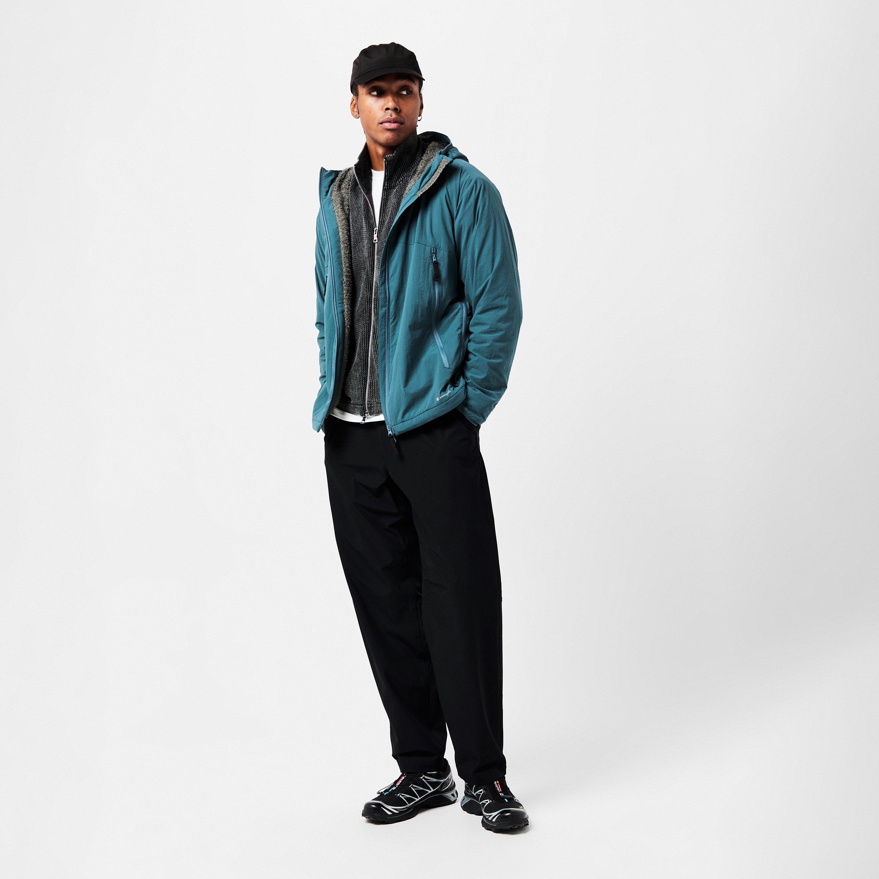 Blue - Snow Peak - Men's  Water-Resistant Adjustable Hood Rain Anorak - 6