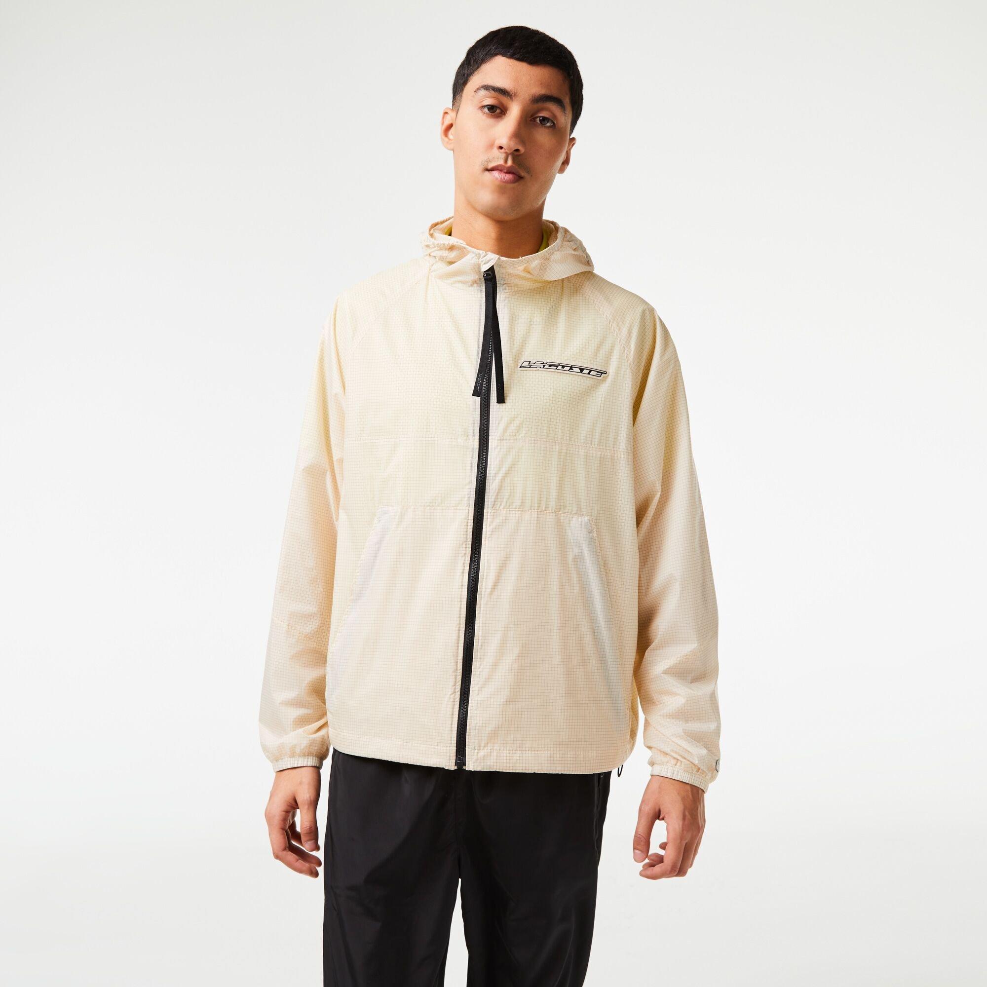 Lacoste Men's Water Resistant Lightweight Rain Anorak - Lapland/Black - XS