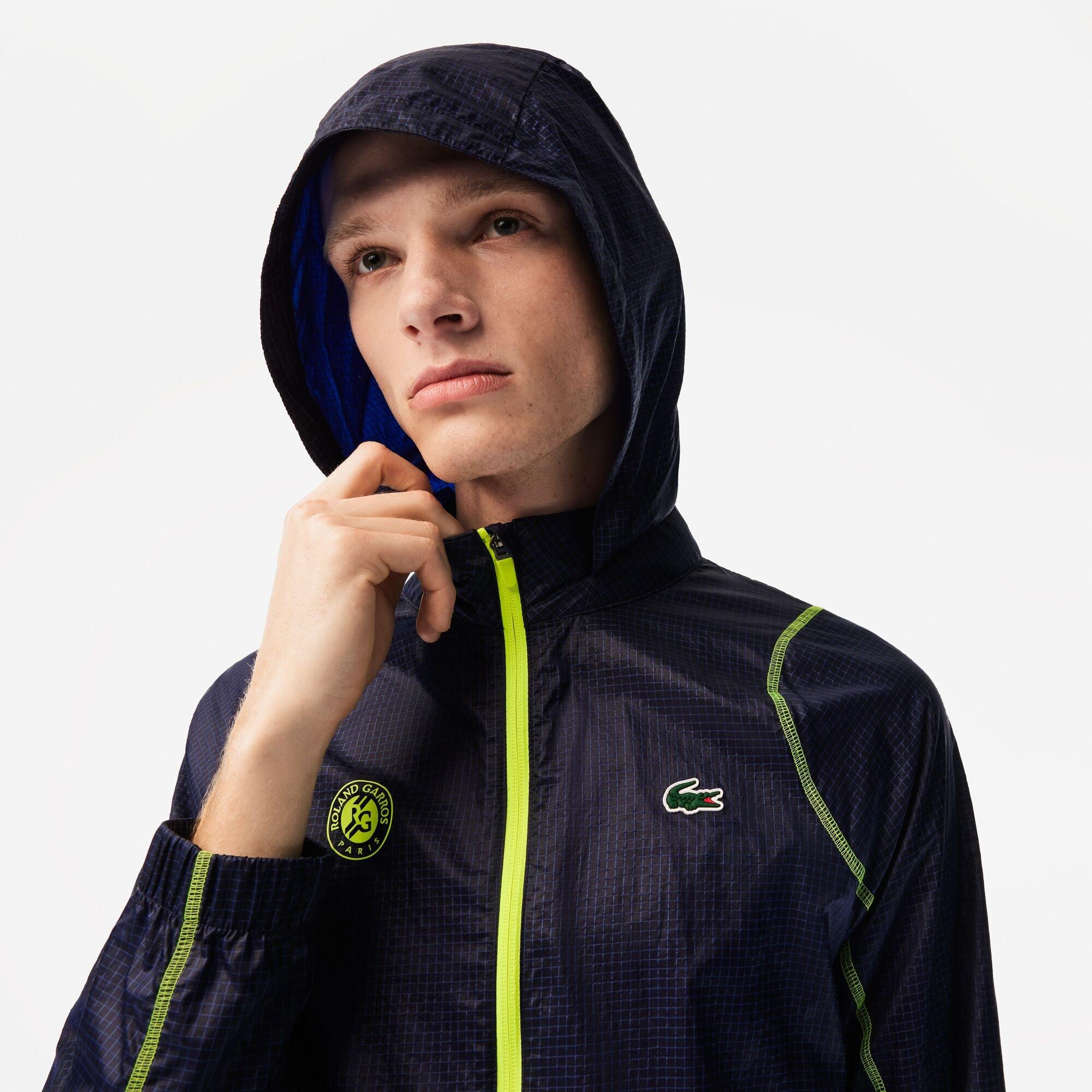Blau/Gelb - Lacoste - Men's Roland Garros Lightweight Half-Zip Rain Anorak - 2
