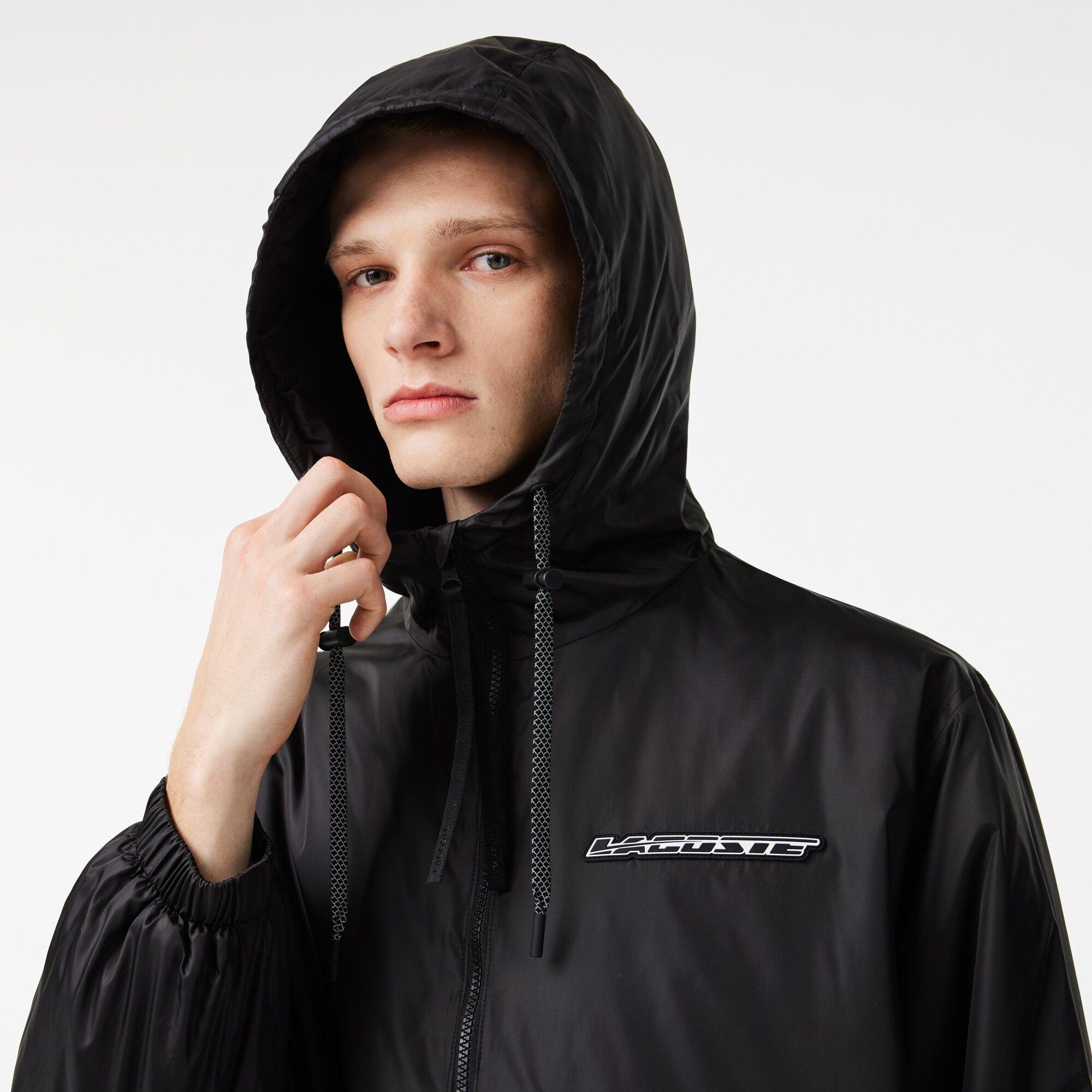 Schwarz/Schwarz - Lacoste - Men's Zipped Hooded Rain Anorak - 2