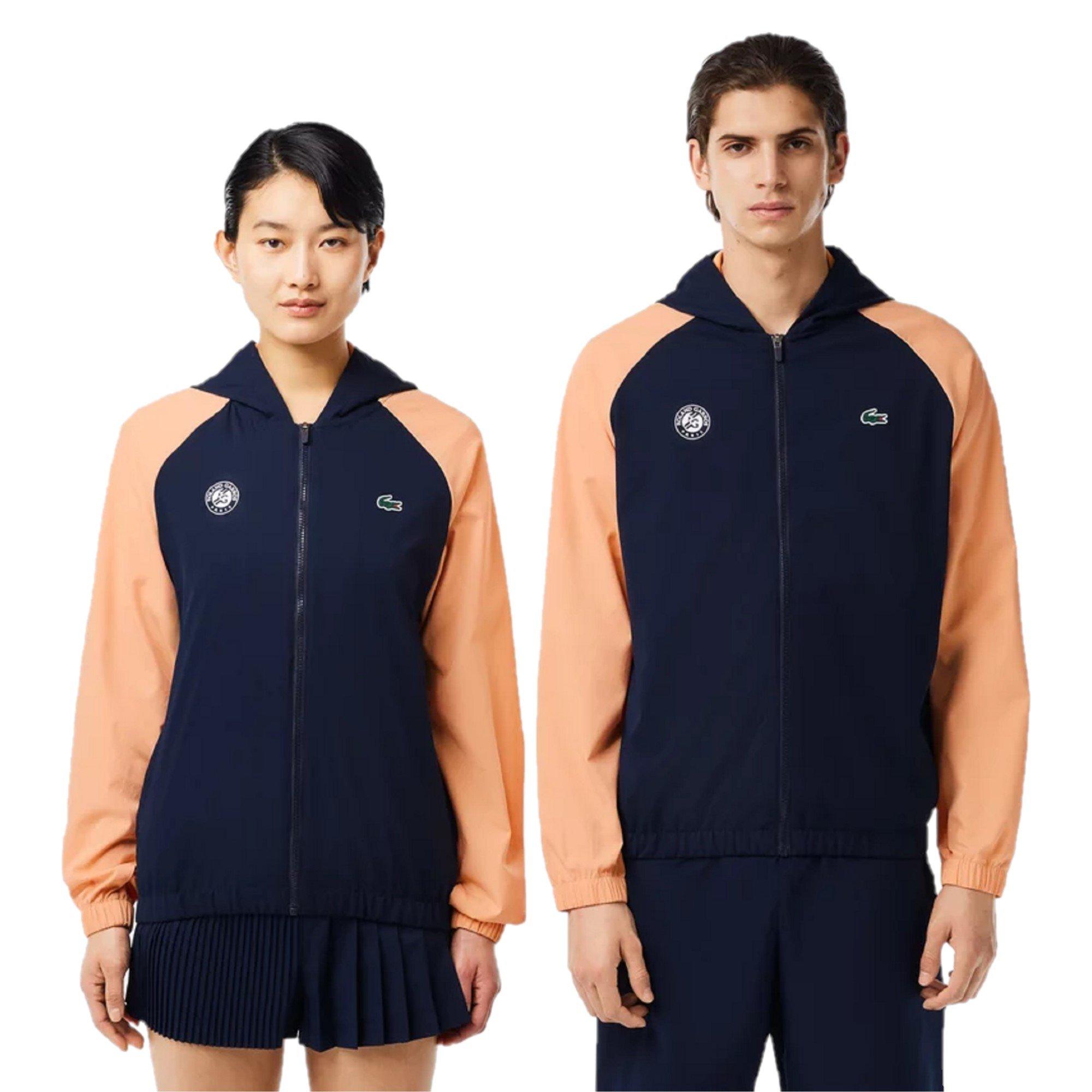 Navy Blue/Cina - Lacoste - Men's Water-Resistant Rain Anorak - 1