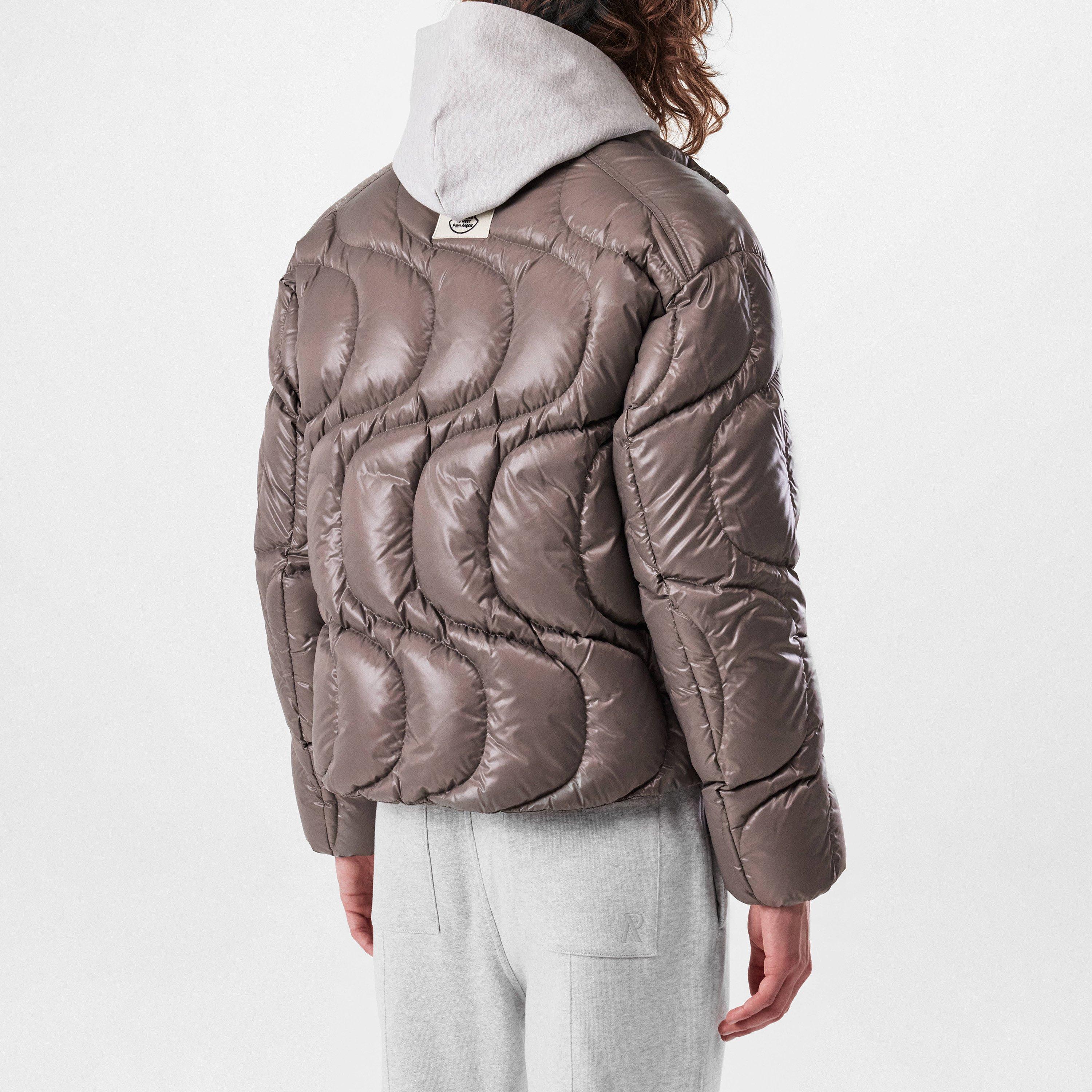 Grey 913 - Moncler X Palm Angels - Unisex Haunani Curved Quilted Down Short Puffer Jacket - 3
