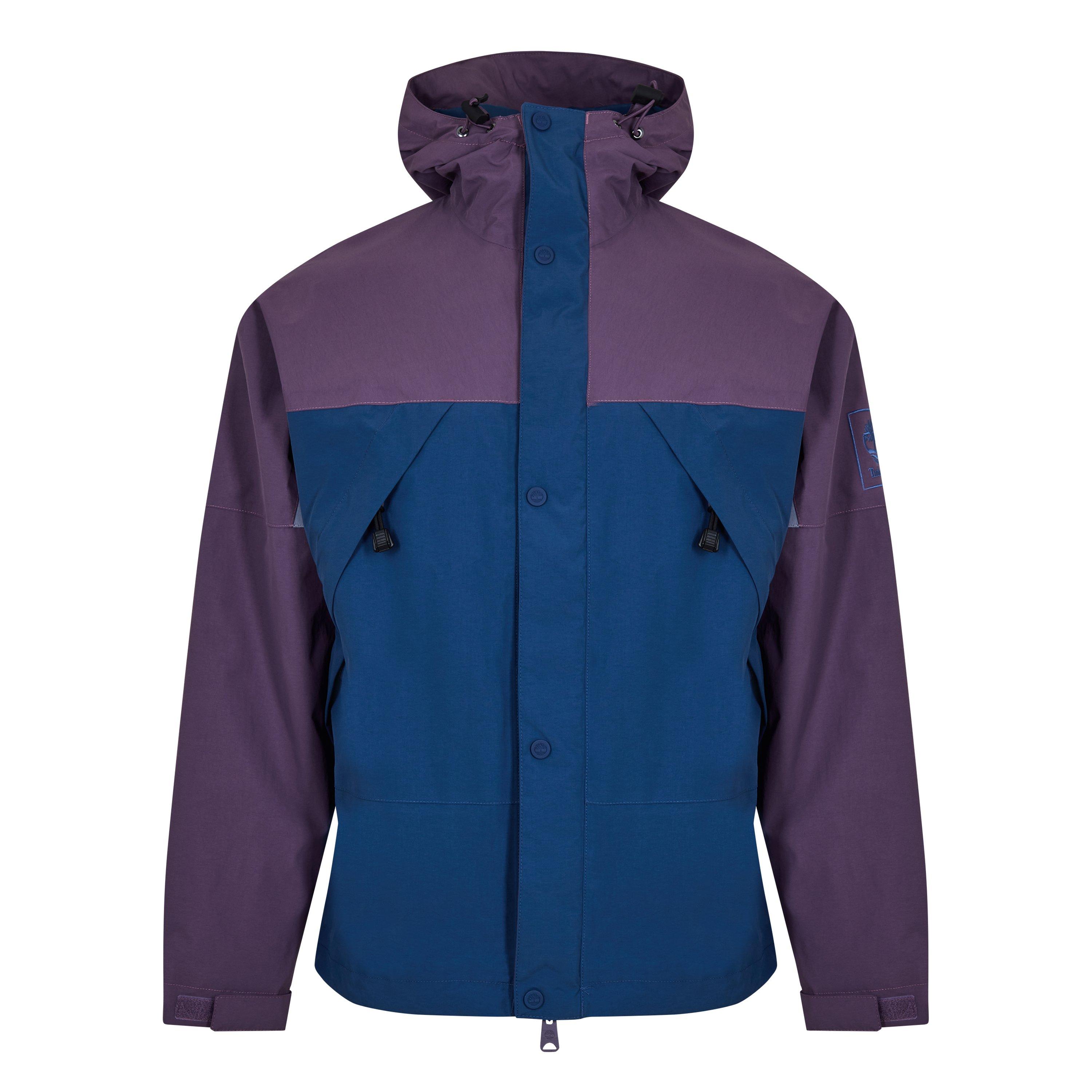 Timberland Men's Archive Wp Shell Waterproof Rain Anorak - Vtgviolet-Denim - L