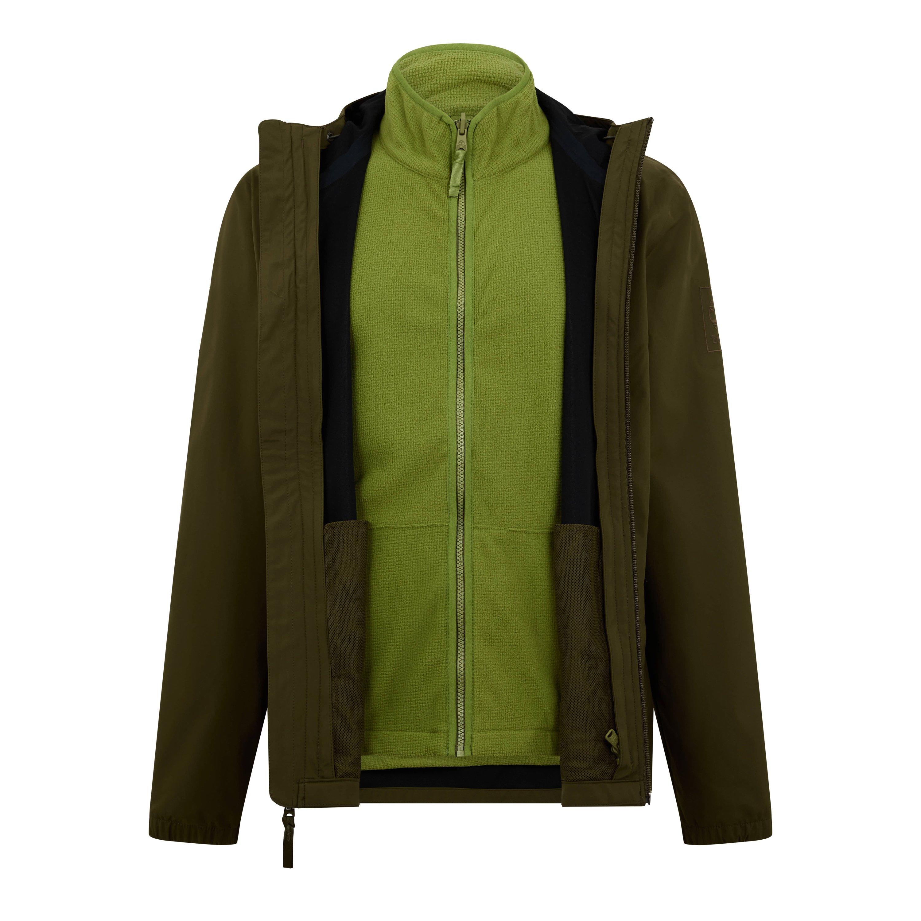 Dark Olive - Timberland - Men's Weather Resistant 3-in-1 Rain Anorak - 3