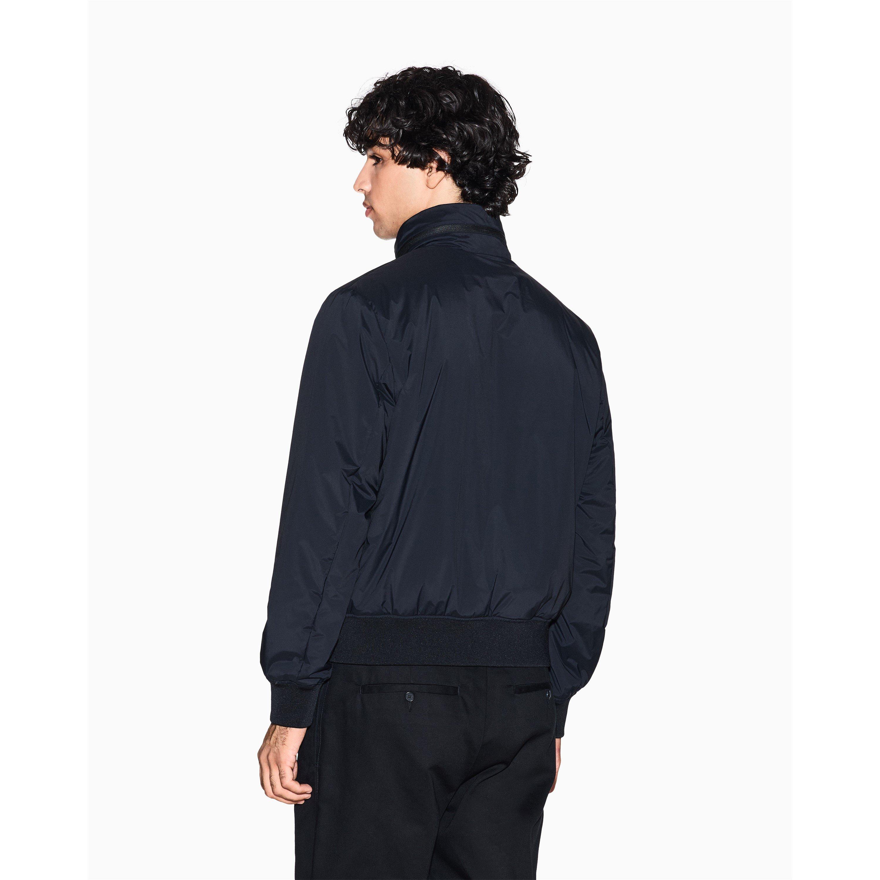 Black - Armani Exchange - Men's Duck Down Full-Zip Hidden Hood Softshell Jacket - 3