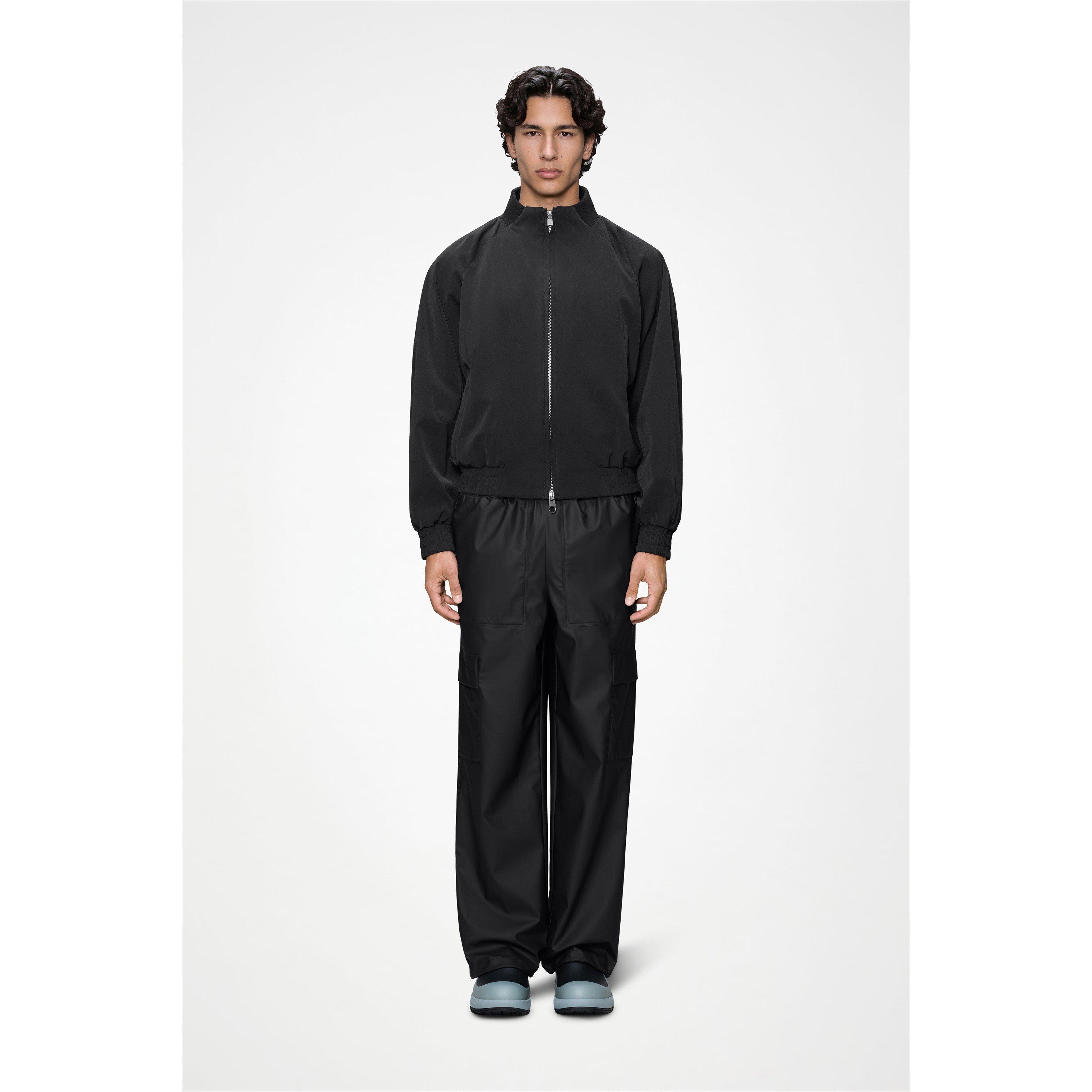 Black 01 - Rains - Tech Woven Bomber Jacket - 2