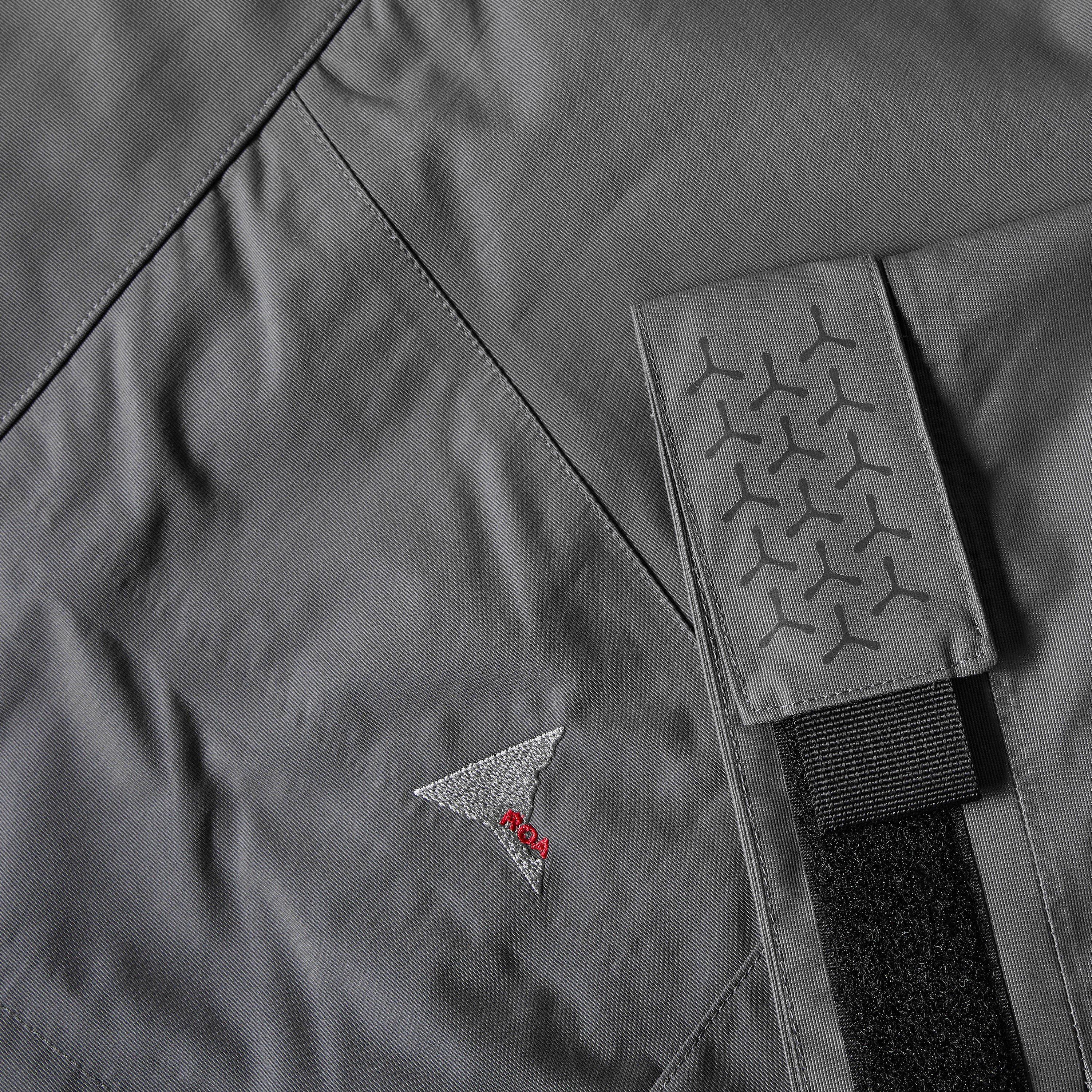 Grey - ROA - Men's Gale 10K Rain Anorak Jacket - 3