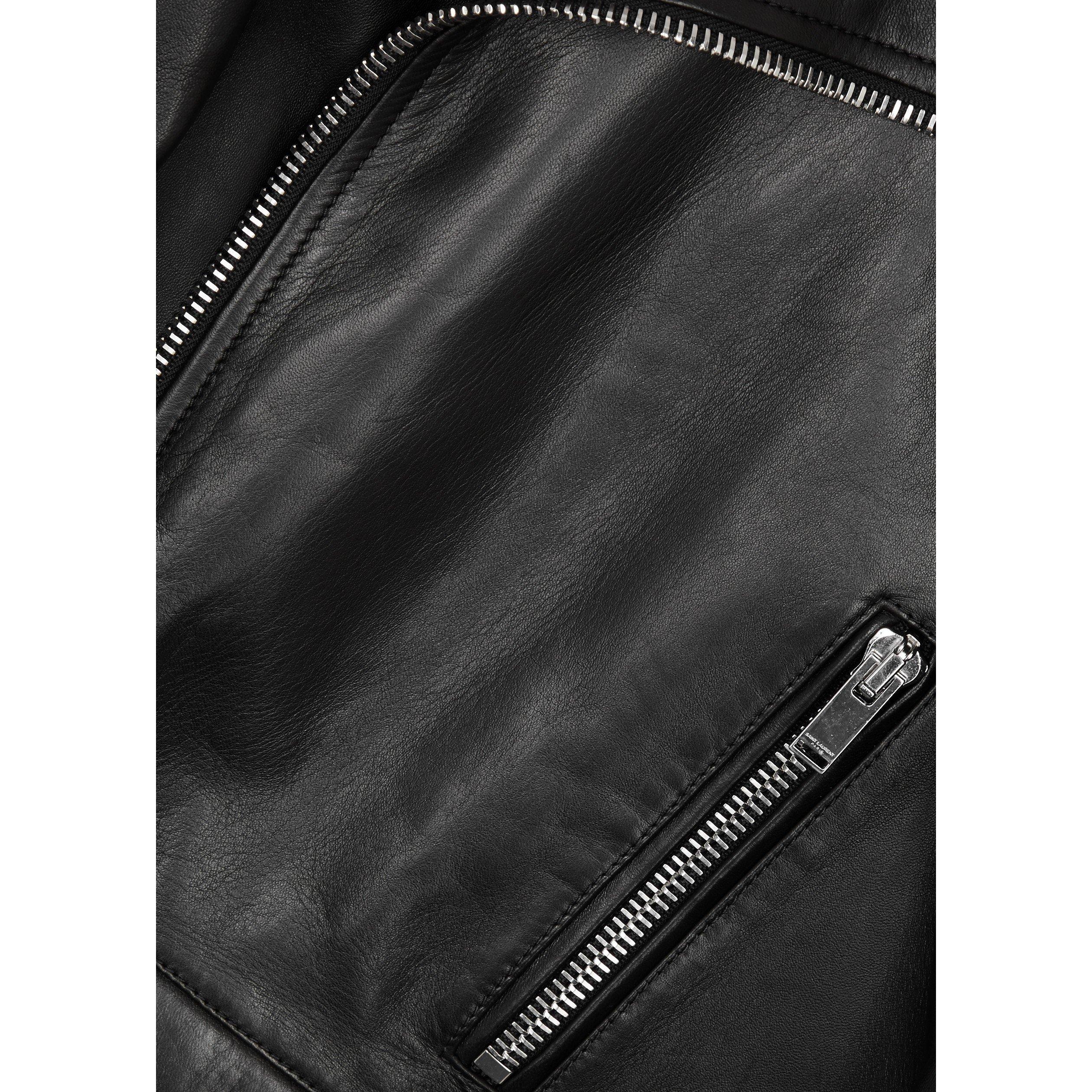 BLACK - Saint Laurent - SL CLASSIC MOTORCYCLE LEATHER - 4