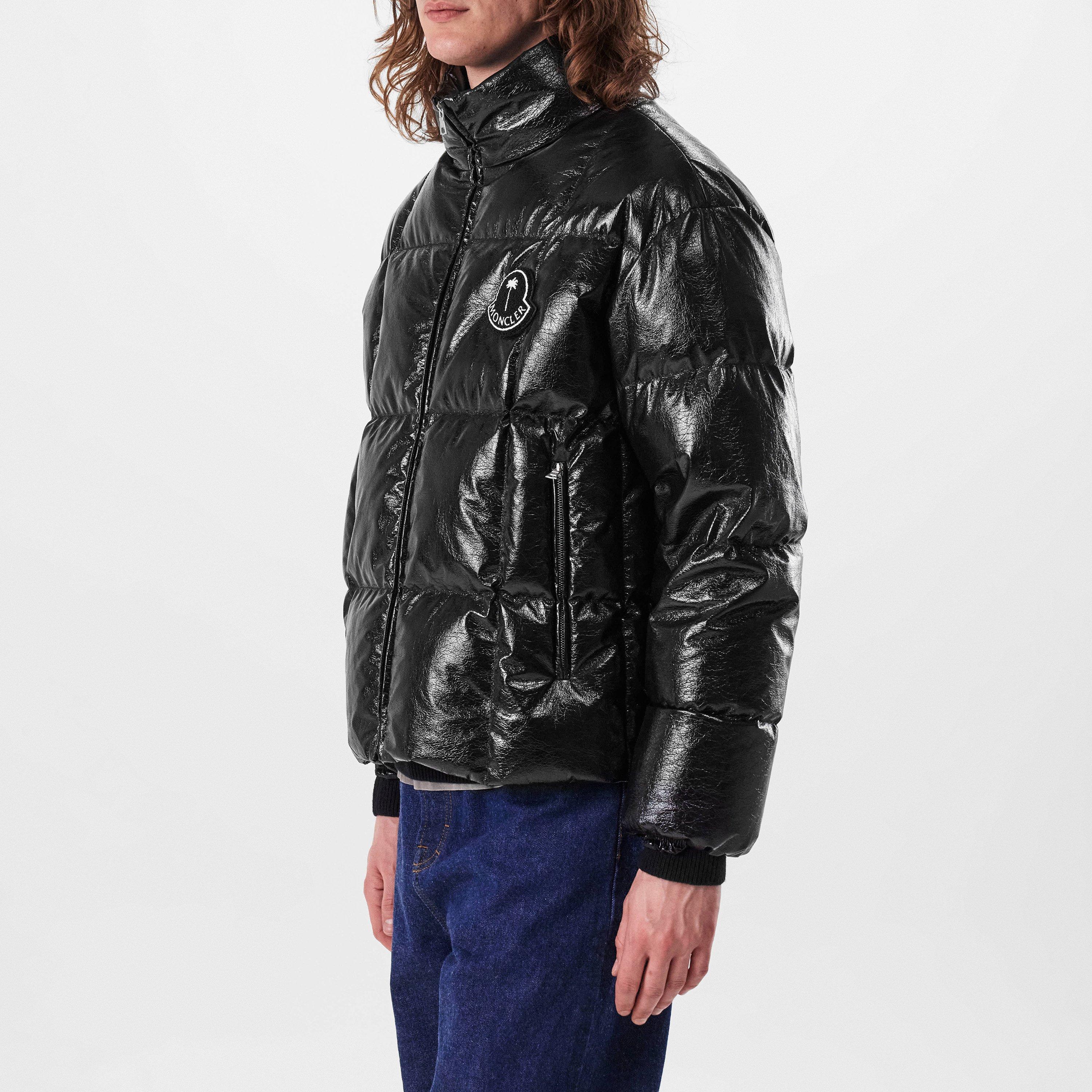 Black M99 - Moncler X Palm Angels - Simoon Stand Collar Long Sleeve Short Puffer Jacket - 2