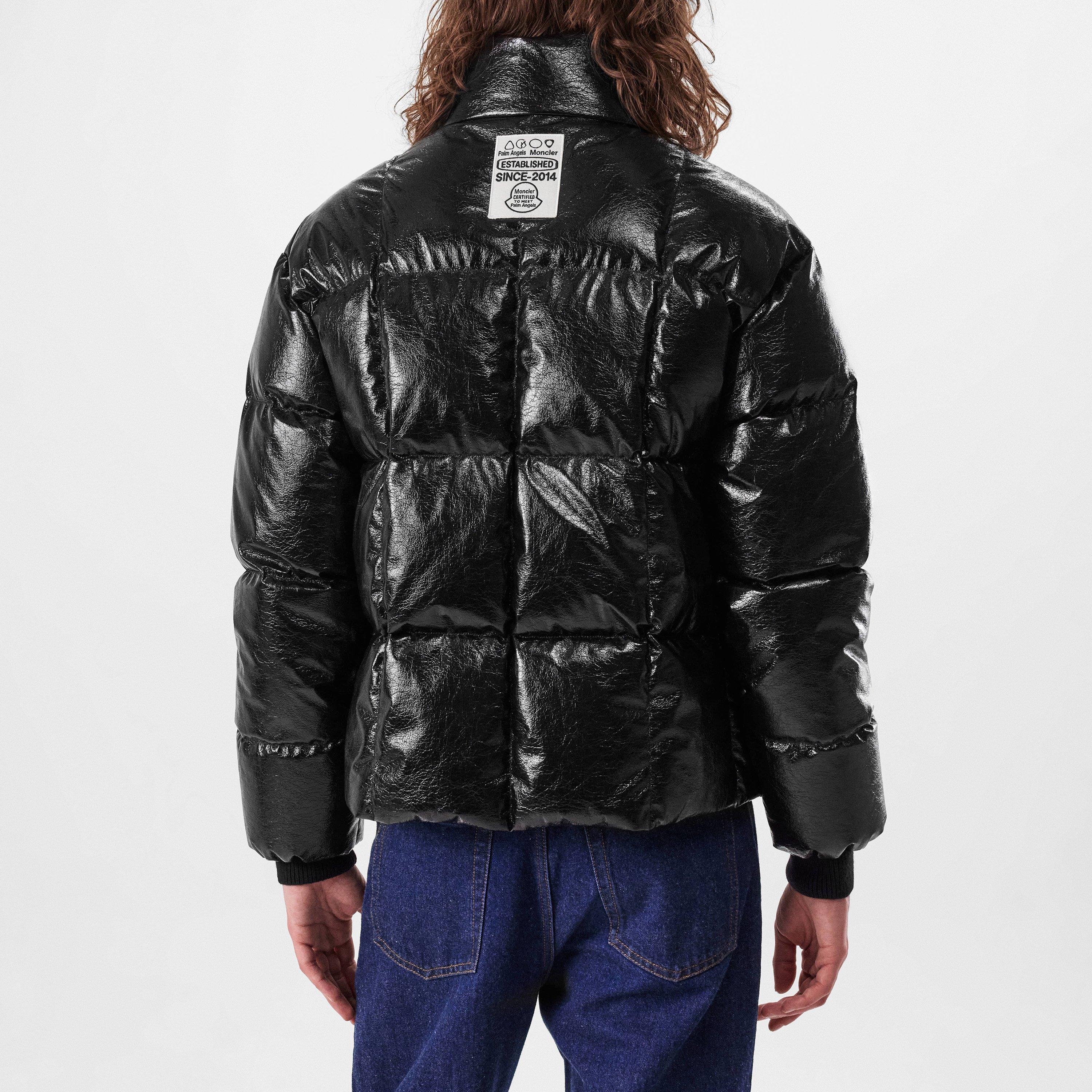 Black M99 - Moncler X Palm Angels - Simoon Stand Collar Long Sleeve Short Puffer Jacket - 3