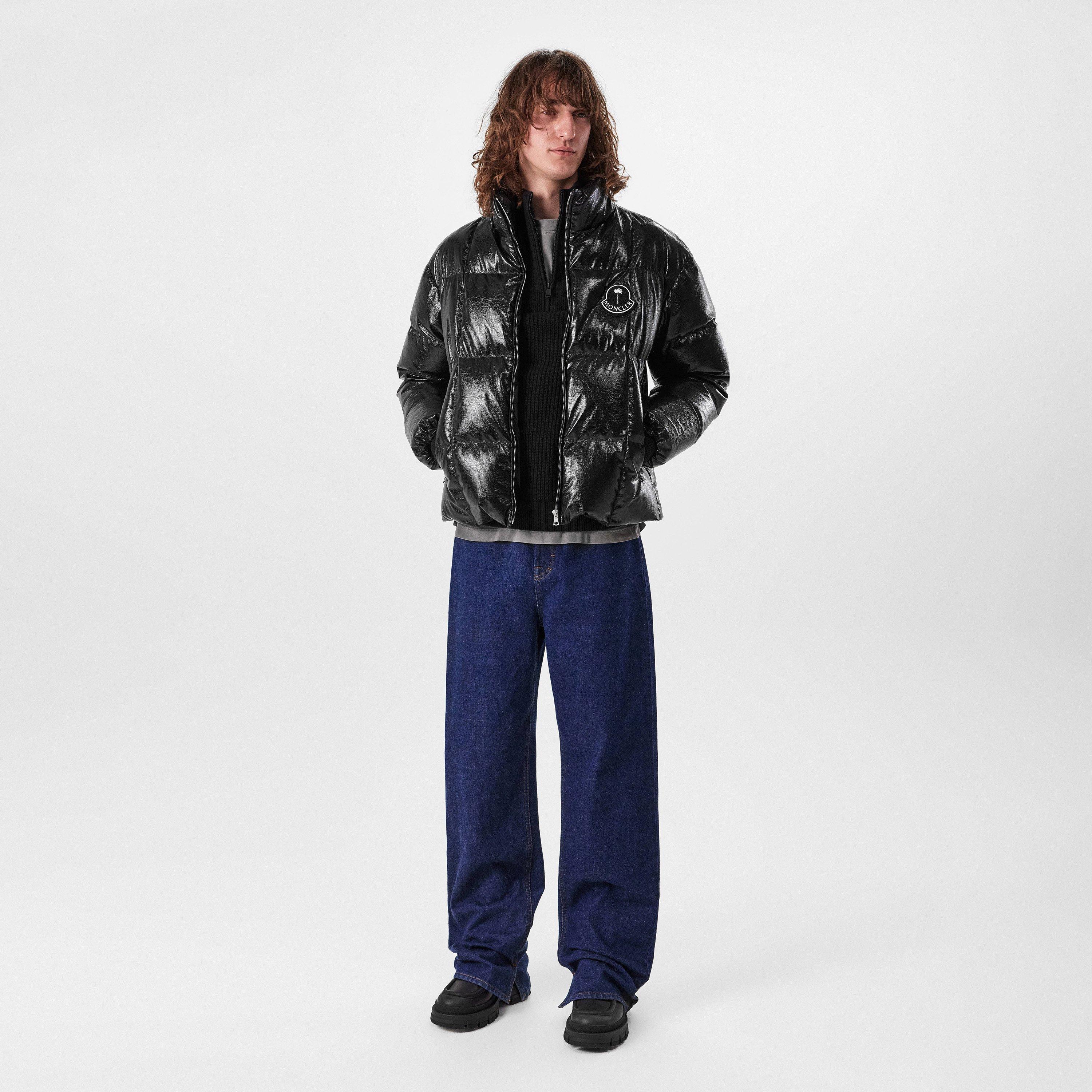 Black M99 - Moncler X Palm Angels - Simoon Stand Collar Long Sleeve Short Puffer Jacket - 4