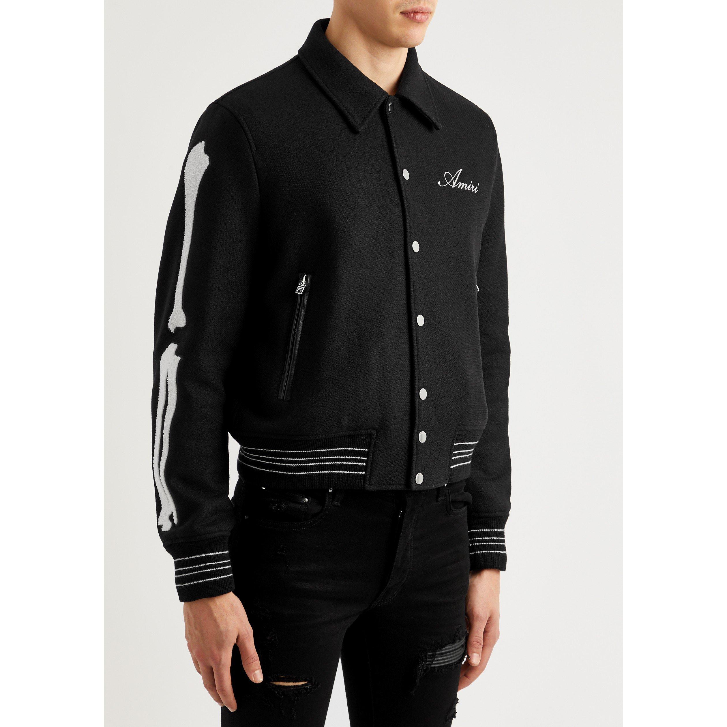 BLACK AND OTHER - Amiri - BONES VARSITY JACKET - 2
