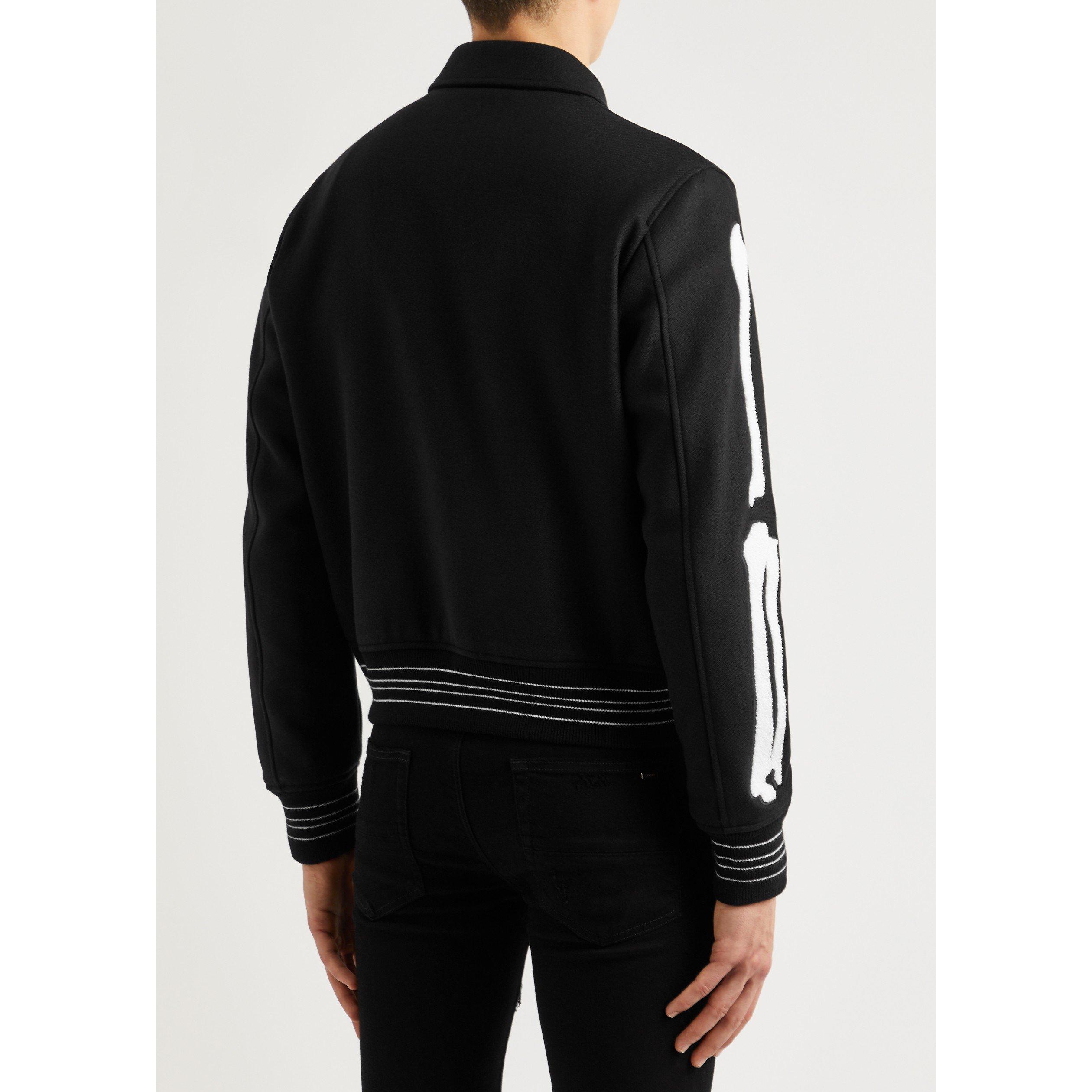 BLACK AND OTHER - Amiri - BONES VARSITY JACKET - 3
