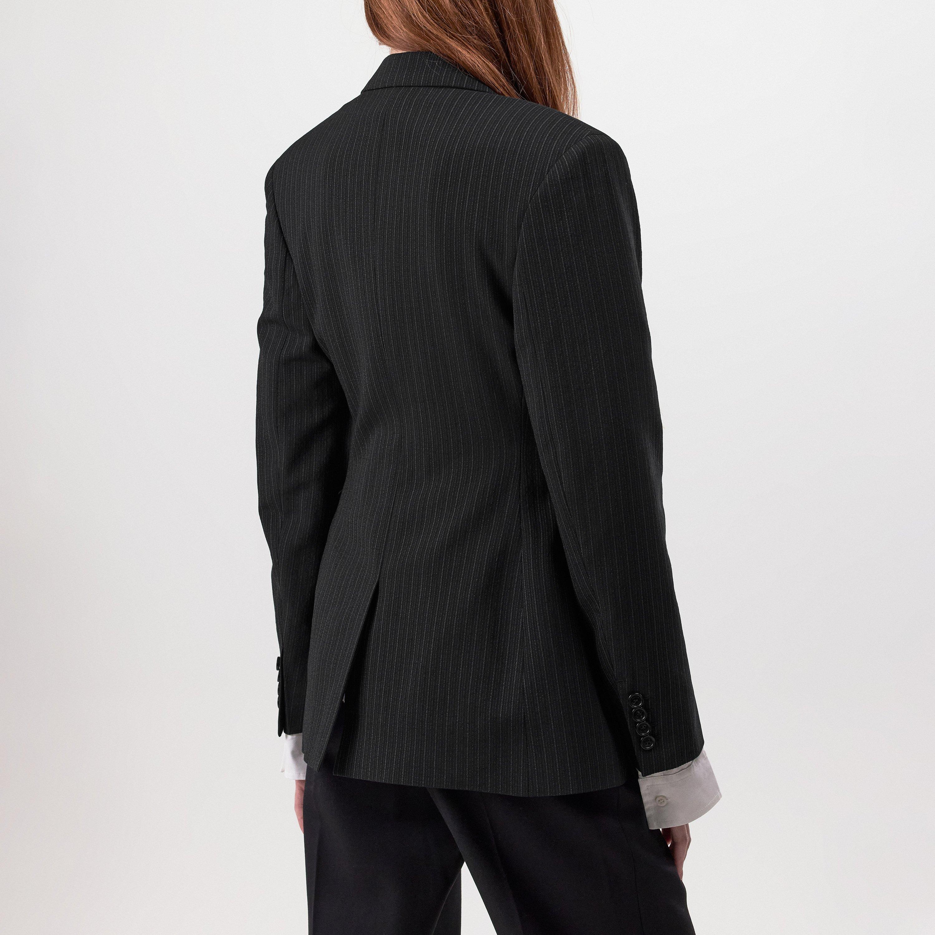 BLACK - Acne Studios - Women's  Pinstripe Tailored Blazer - 3