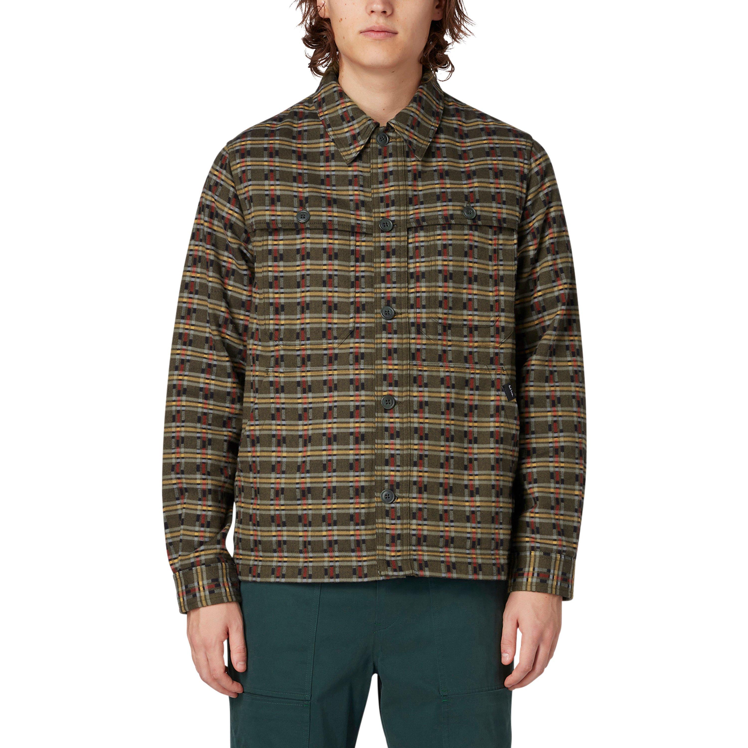 Green 34 - PS Paul Smith - Men's Flannel Check Relaxed Fit Overshirt - 2