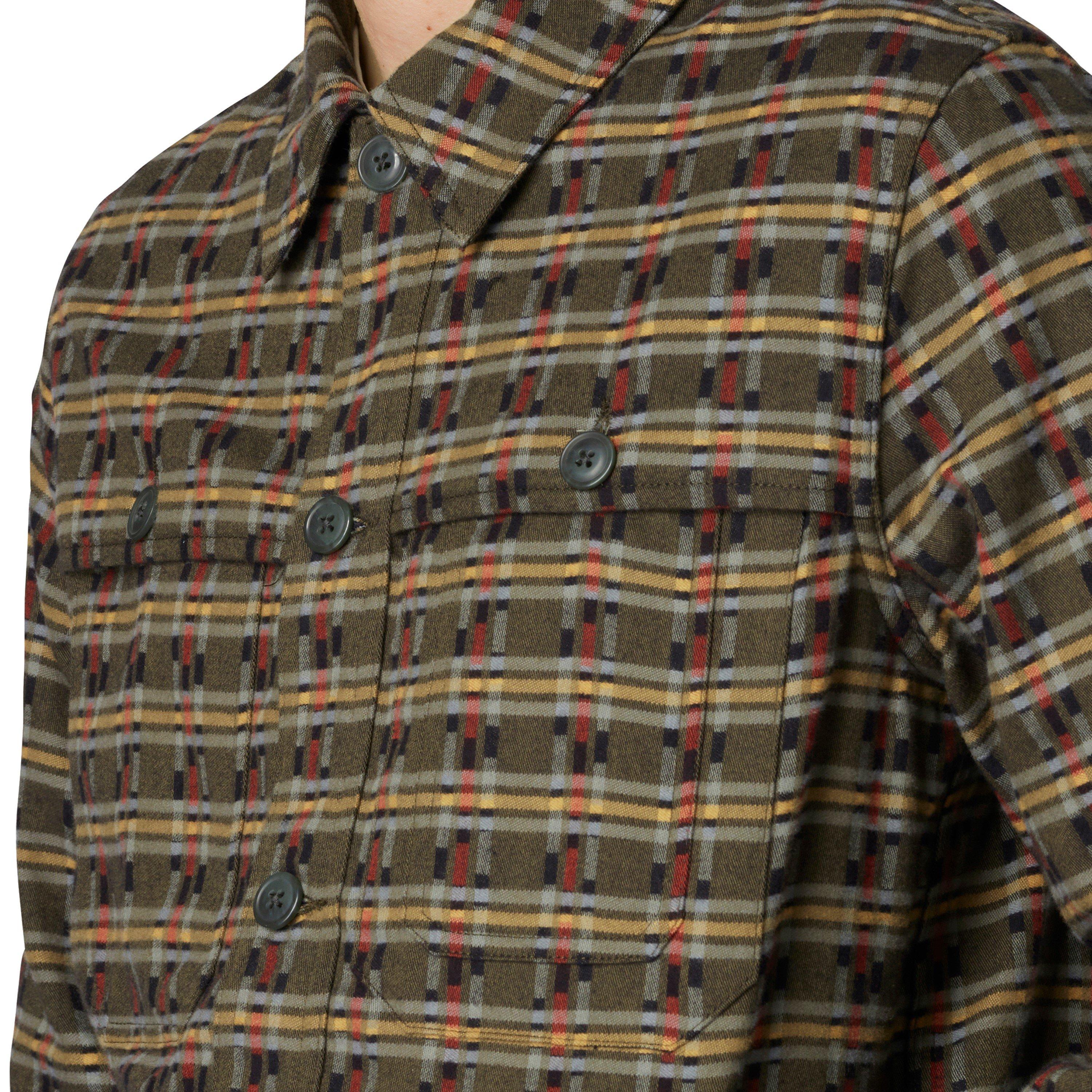 Green 34 - PS Paul Smith - Men's Flannel Check Relaxed Fit Overshirt - 4