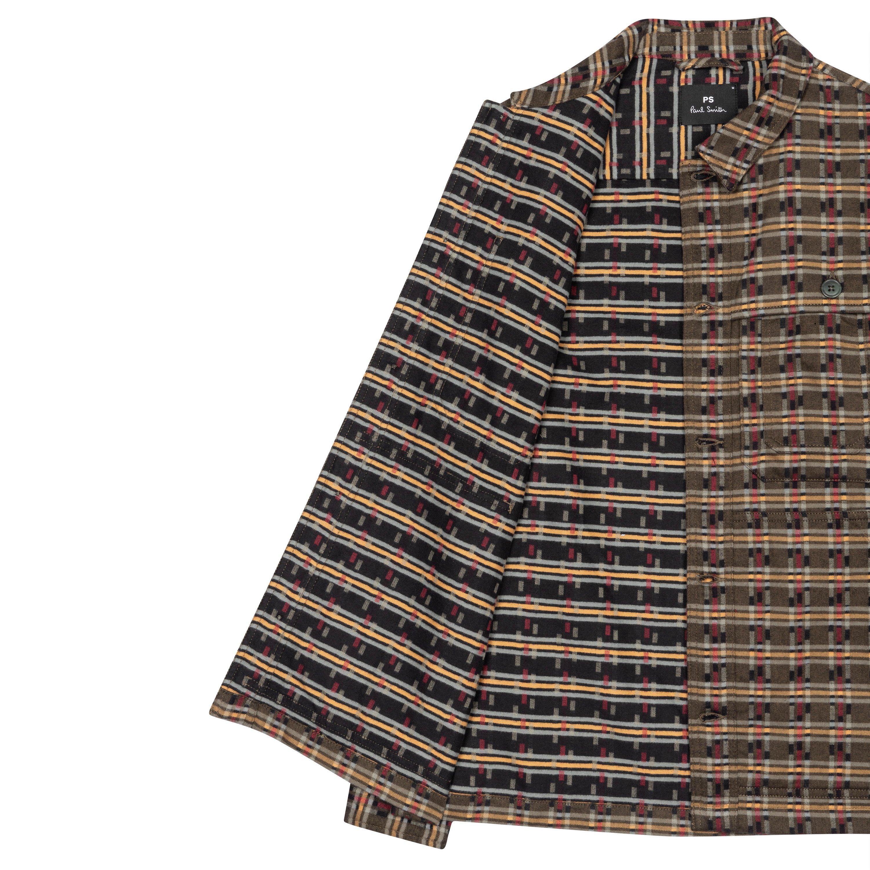 Green 34 - PS Paul Smith - Men's Flannel Check Relaxed Fit Overshirt - 7