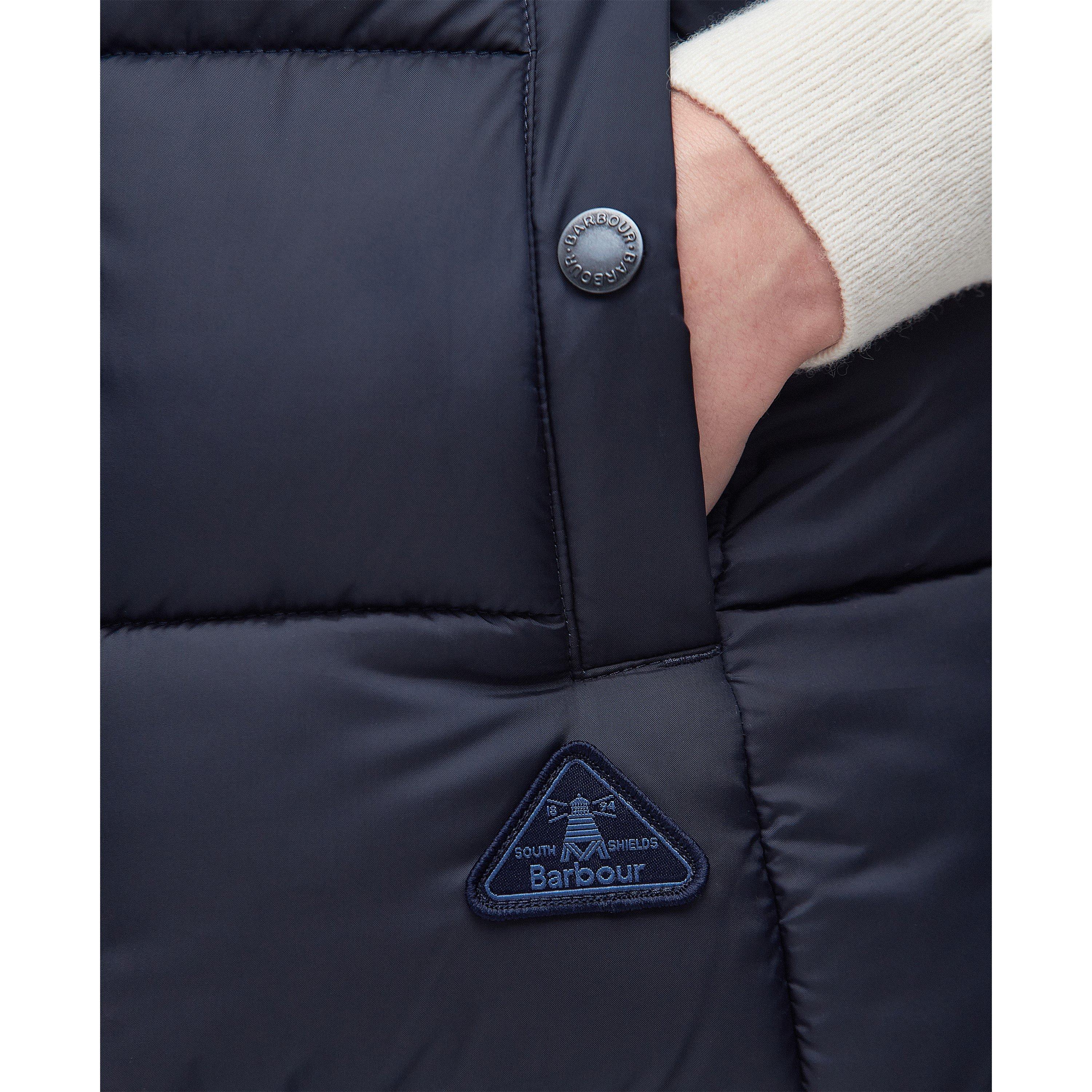 Navy - Barbour - Women's Midhurst Faux Fur Trim Hooded Full Zip Gilet - 13