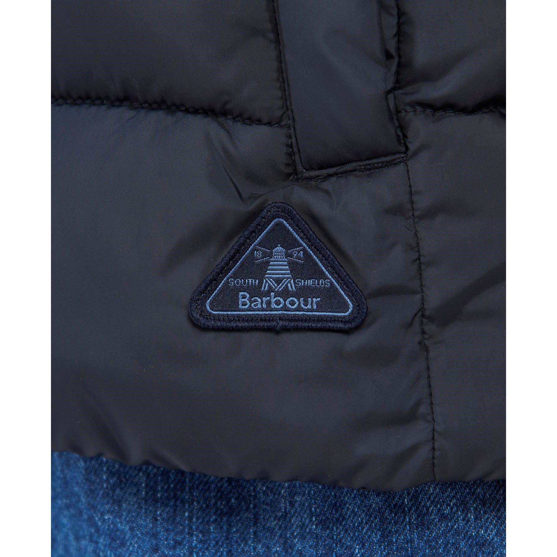 Navy - Barbour - Women's Midhurst Faux Fur Trim Hooded Full Zip Gilet - 5