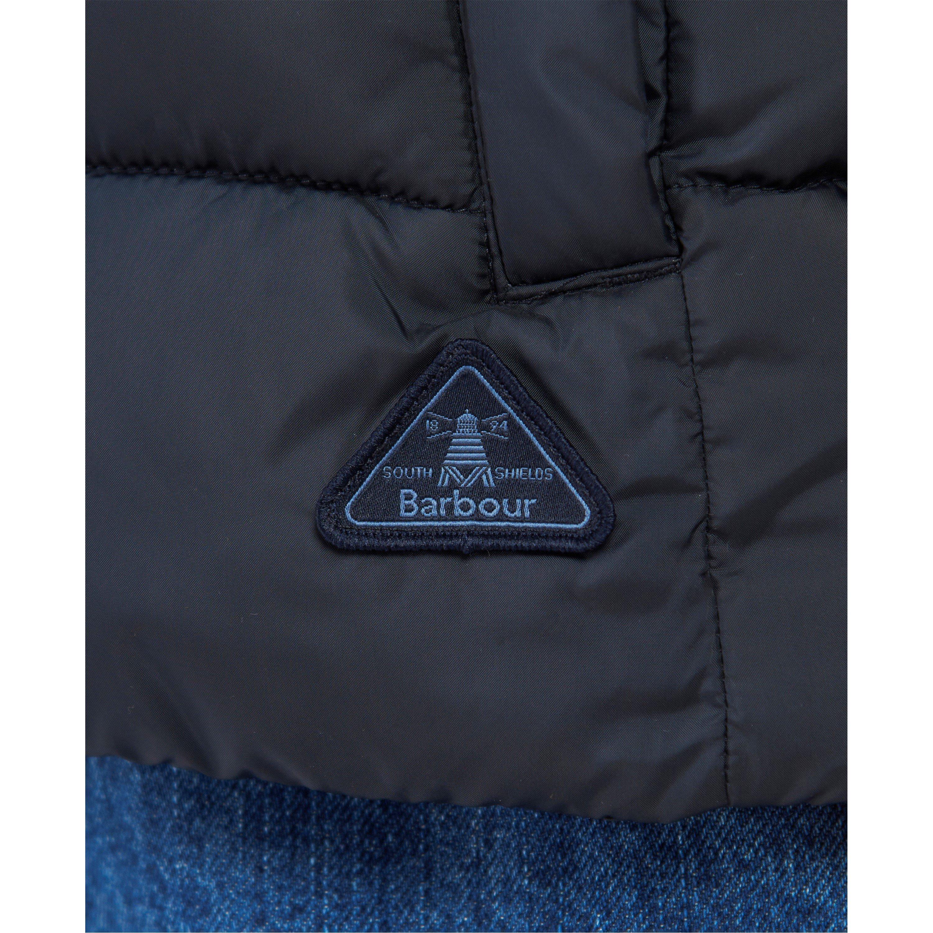 Navy - Barbour - Women's Midhurst Faux Fur Trim Hooded Full Zip Gilet - 8