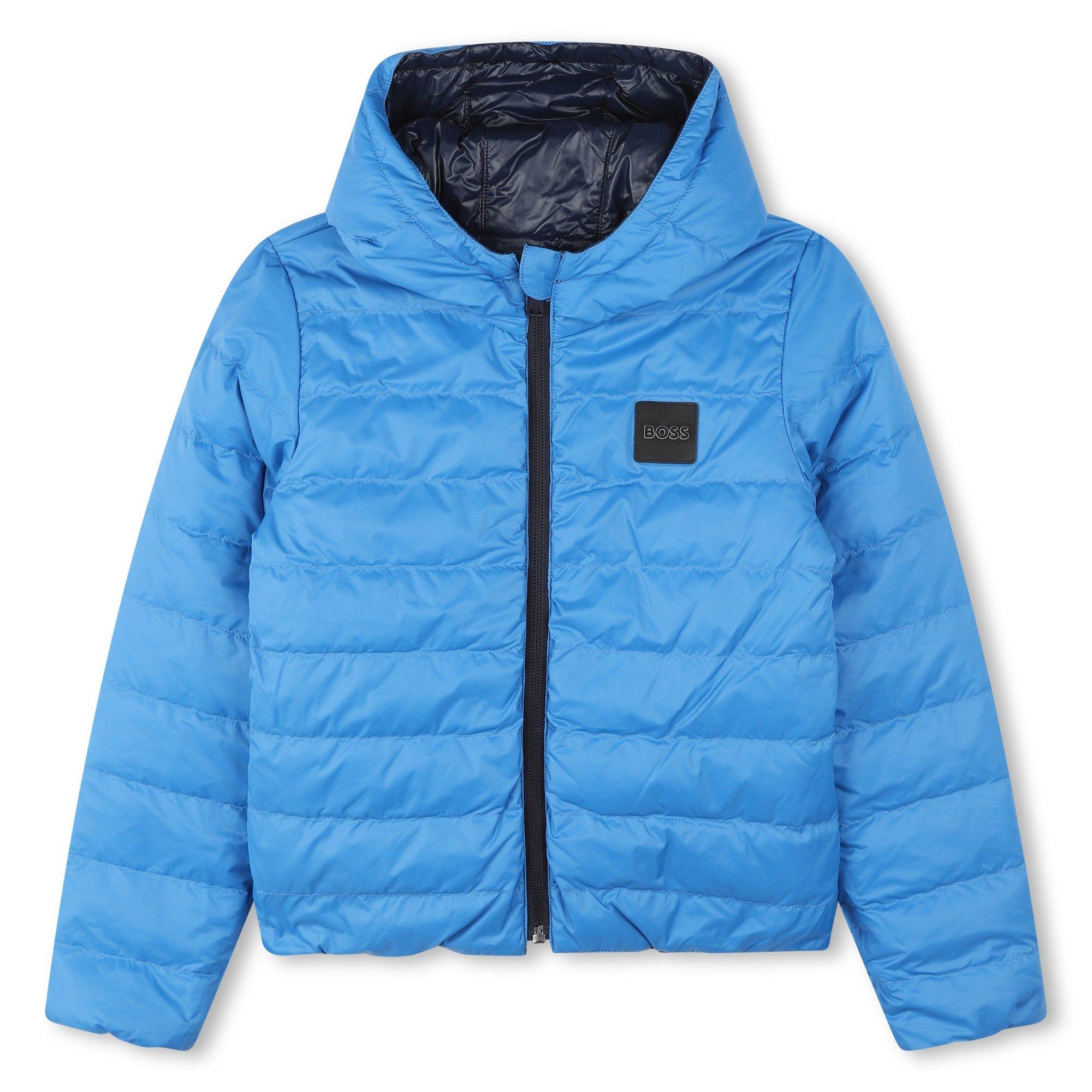 Boss Reversible Puffer Jacket Boys Kurze Steppjacken Sports Direct
