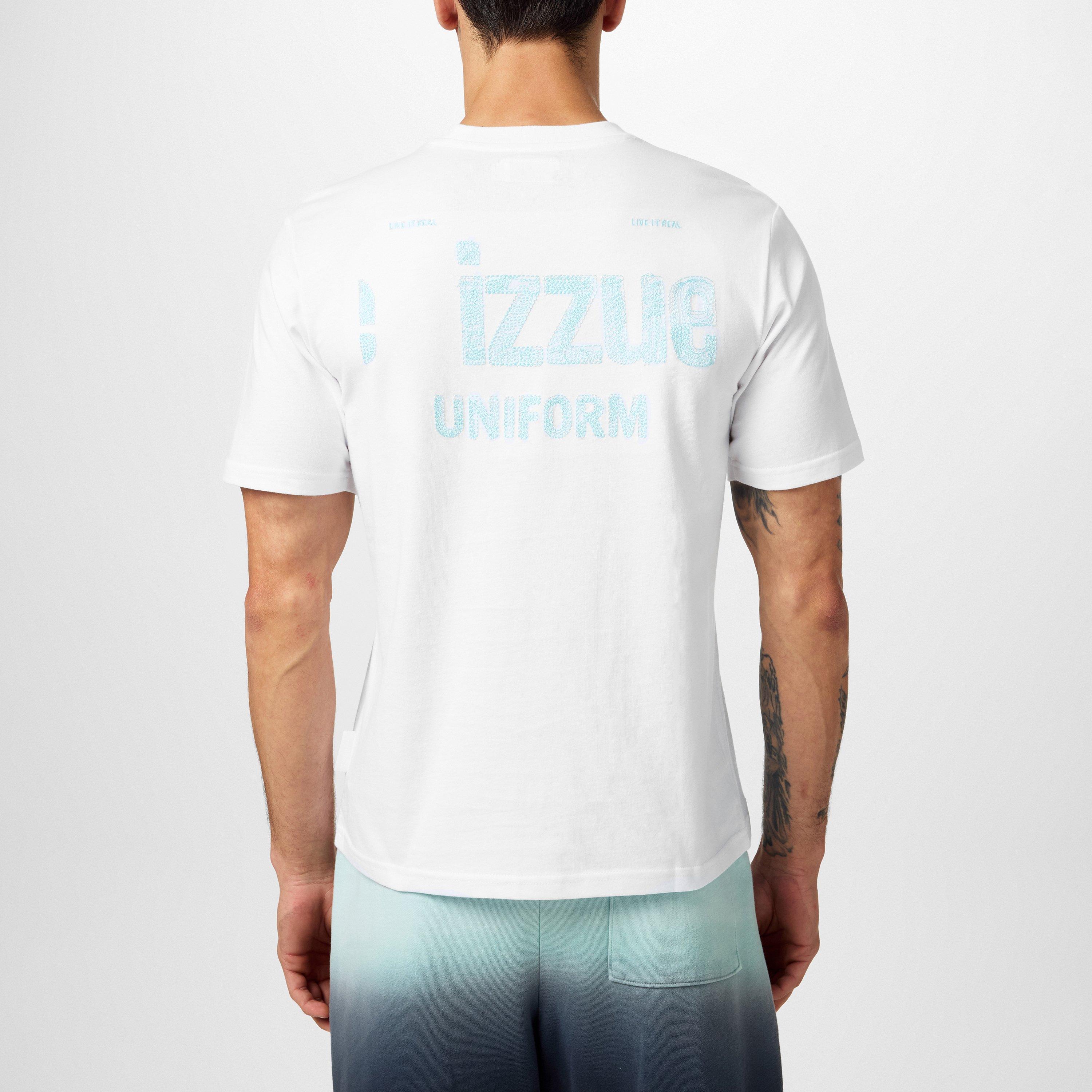 White - Izzue - Men's Hand Stitch Regular Fit T-Shirt - 3