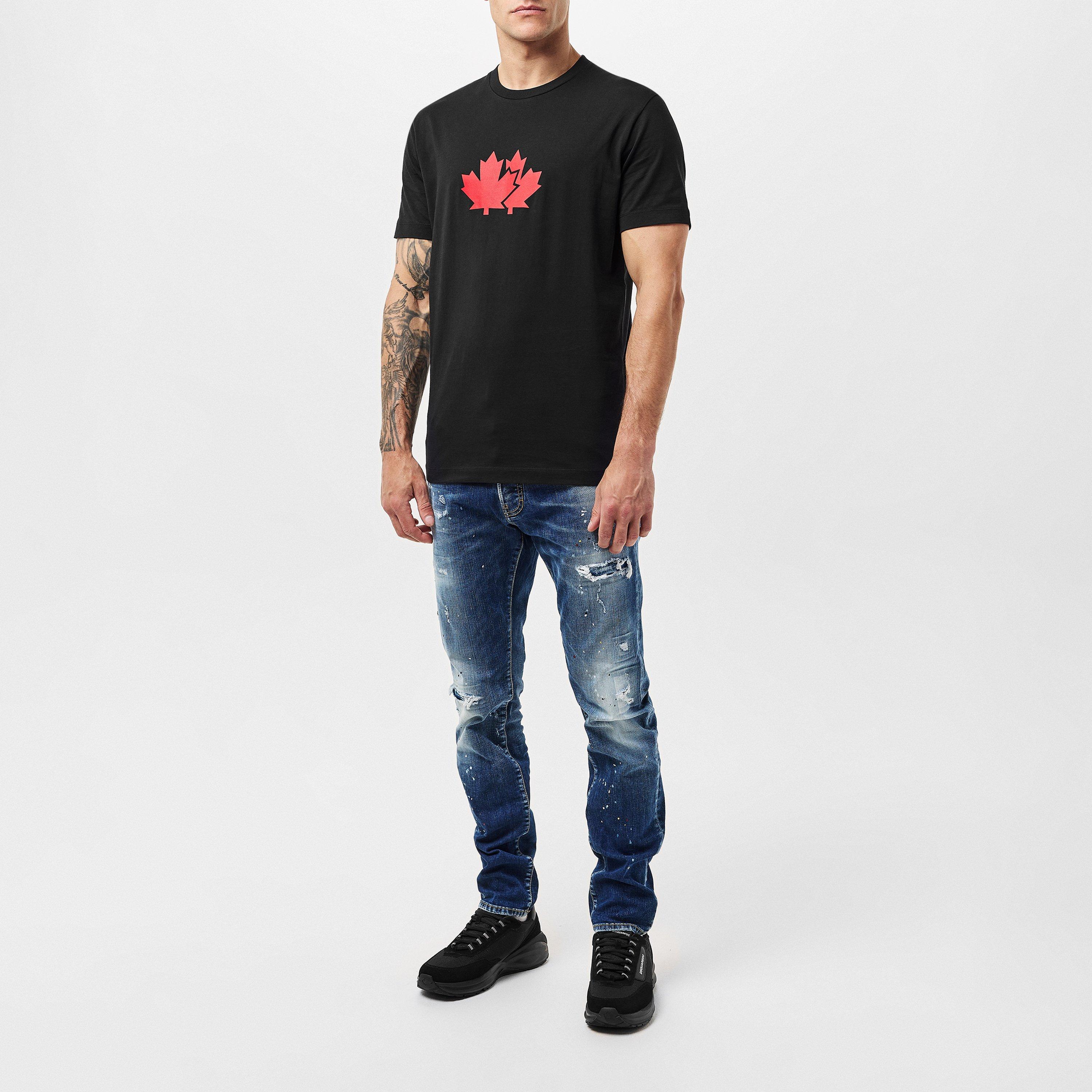 Black - DSquared2 - Maple Leaf T-Shirt - 6