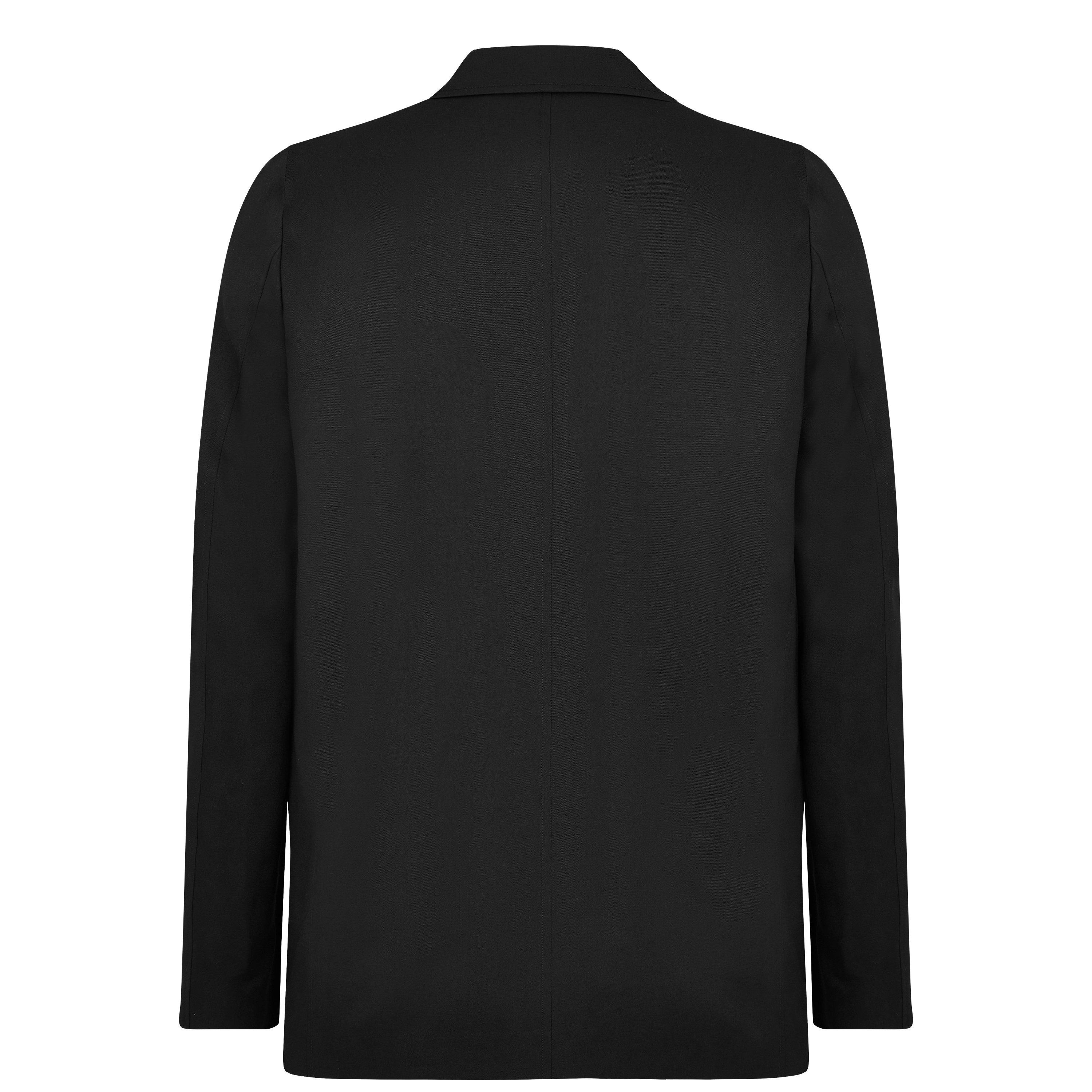 001 - Black - Jil Sander - Men's Single Breasted Cotton Long Sleeve Black Blazer - 7