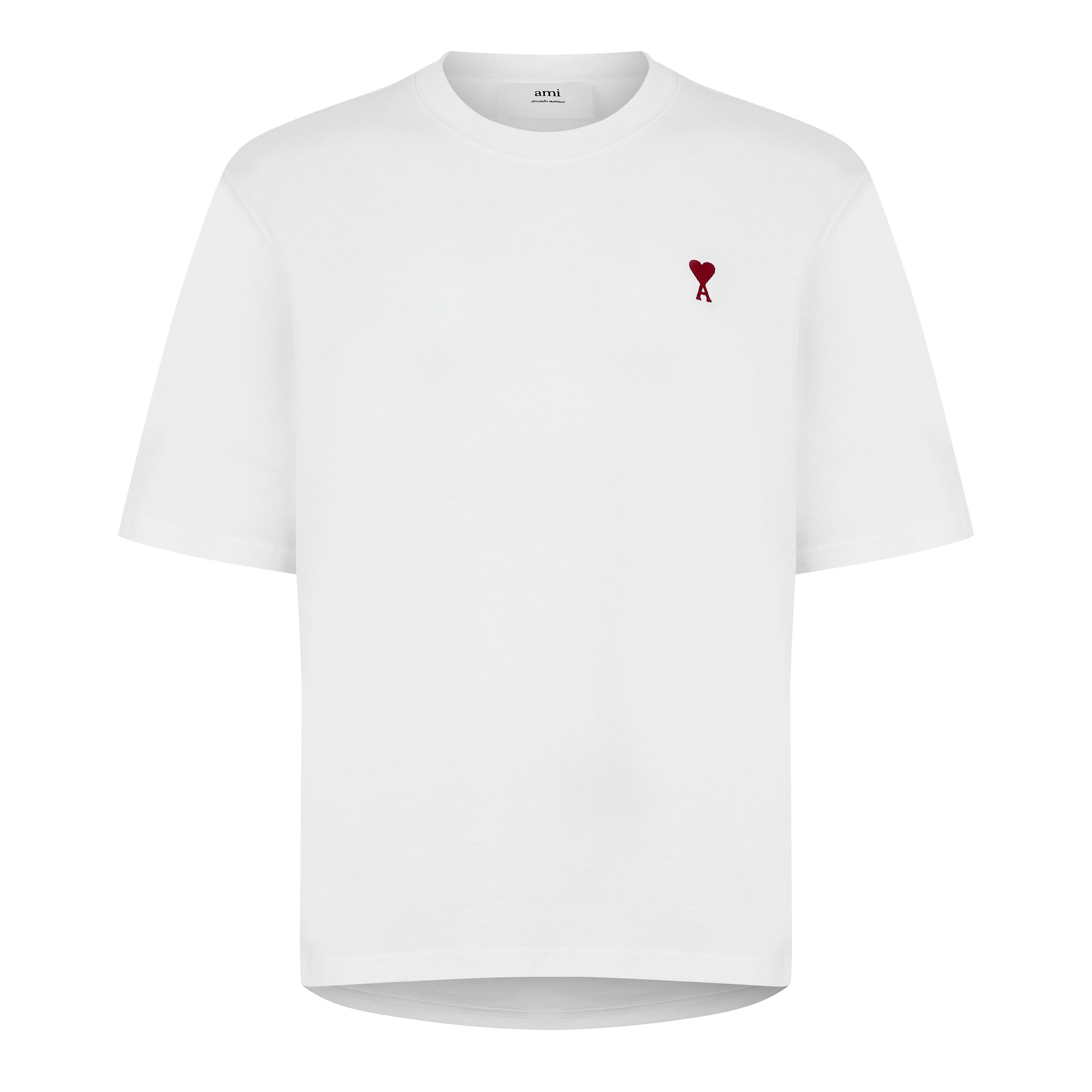 White - Ami Paris - De Coeur Oversized T-Shirt - 7