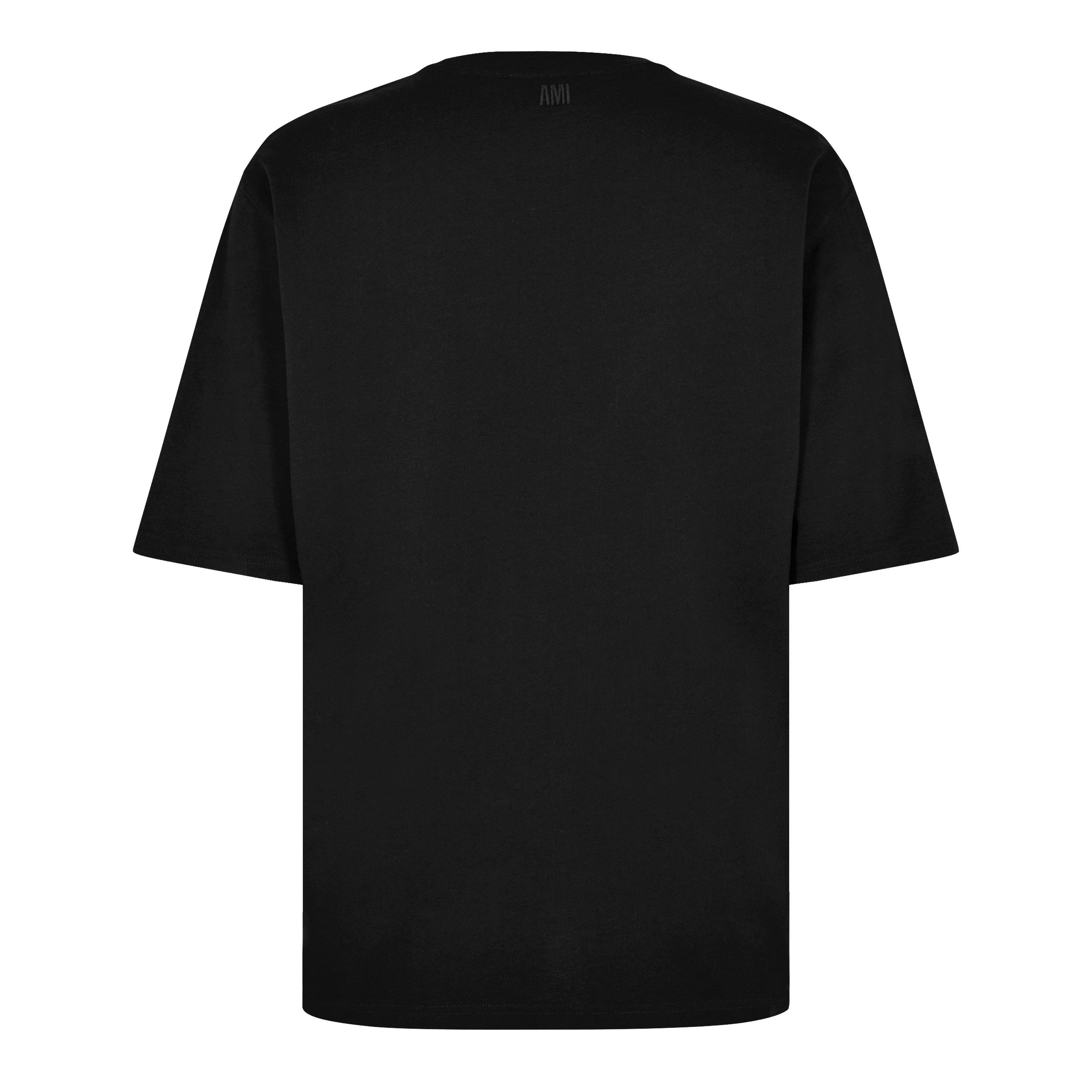 Black - Ami Paris - De Coeur Oversized T-Shirt - 8