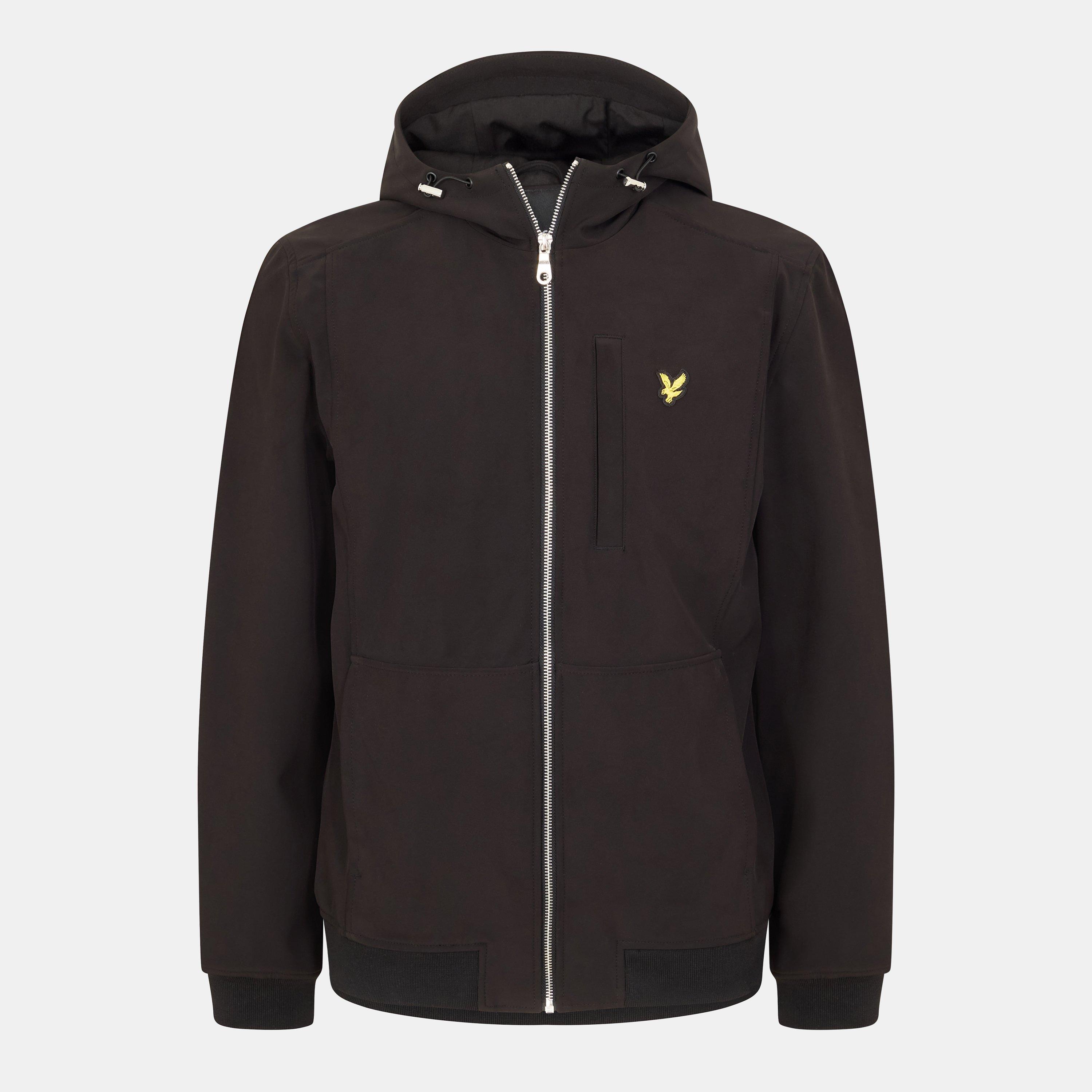 Jet Black Z865 - Lyle and Scott - Men's Lightweight Hooded Long Sleeve Softshell Jacket - 1