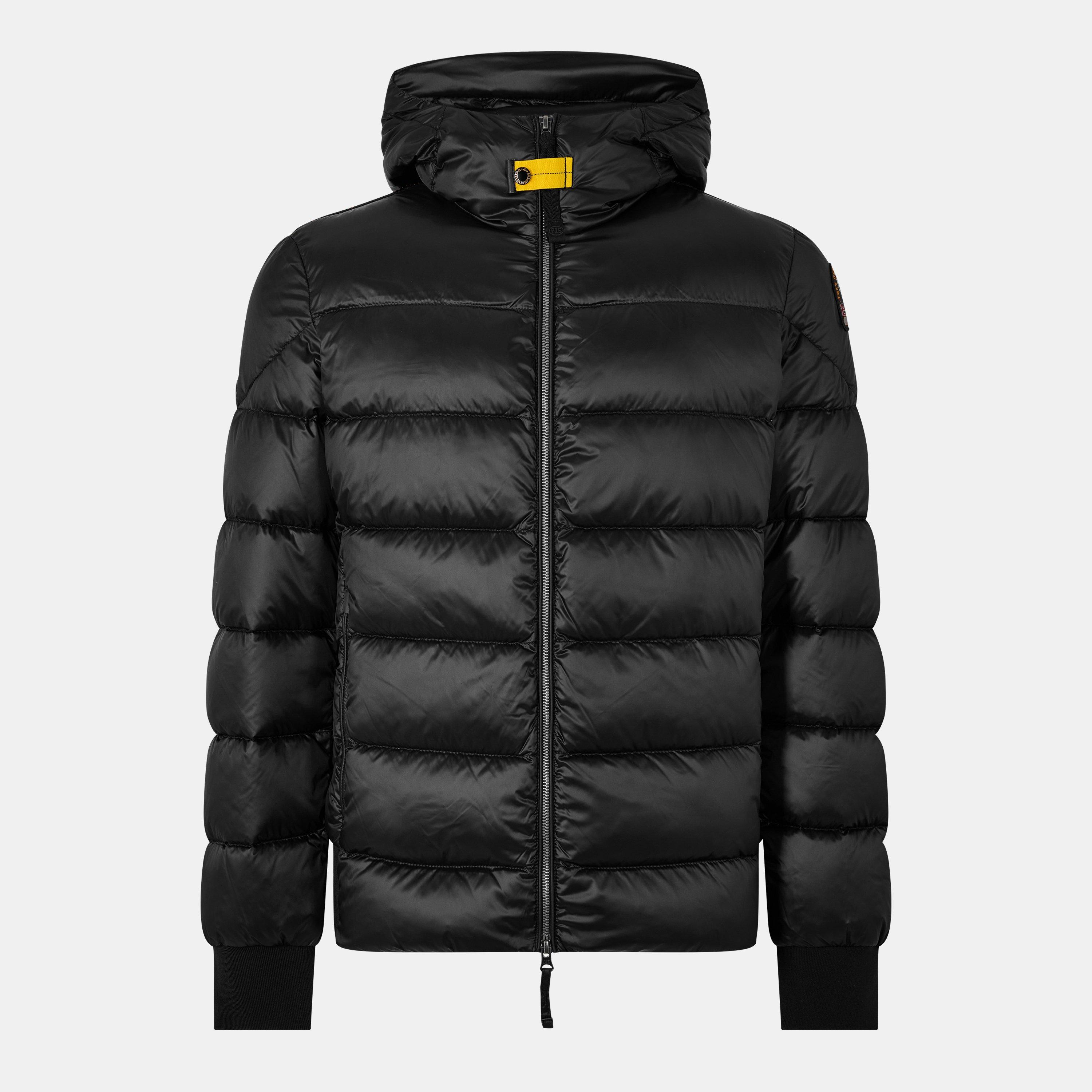 Parajumpers Men's Black 541 Pharell Water Resistant Duck Down Short Puffer Jacket - M