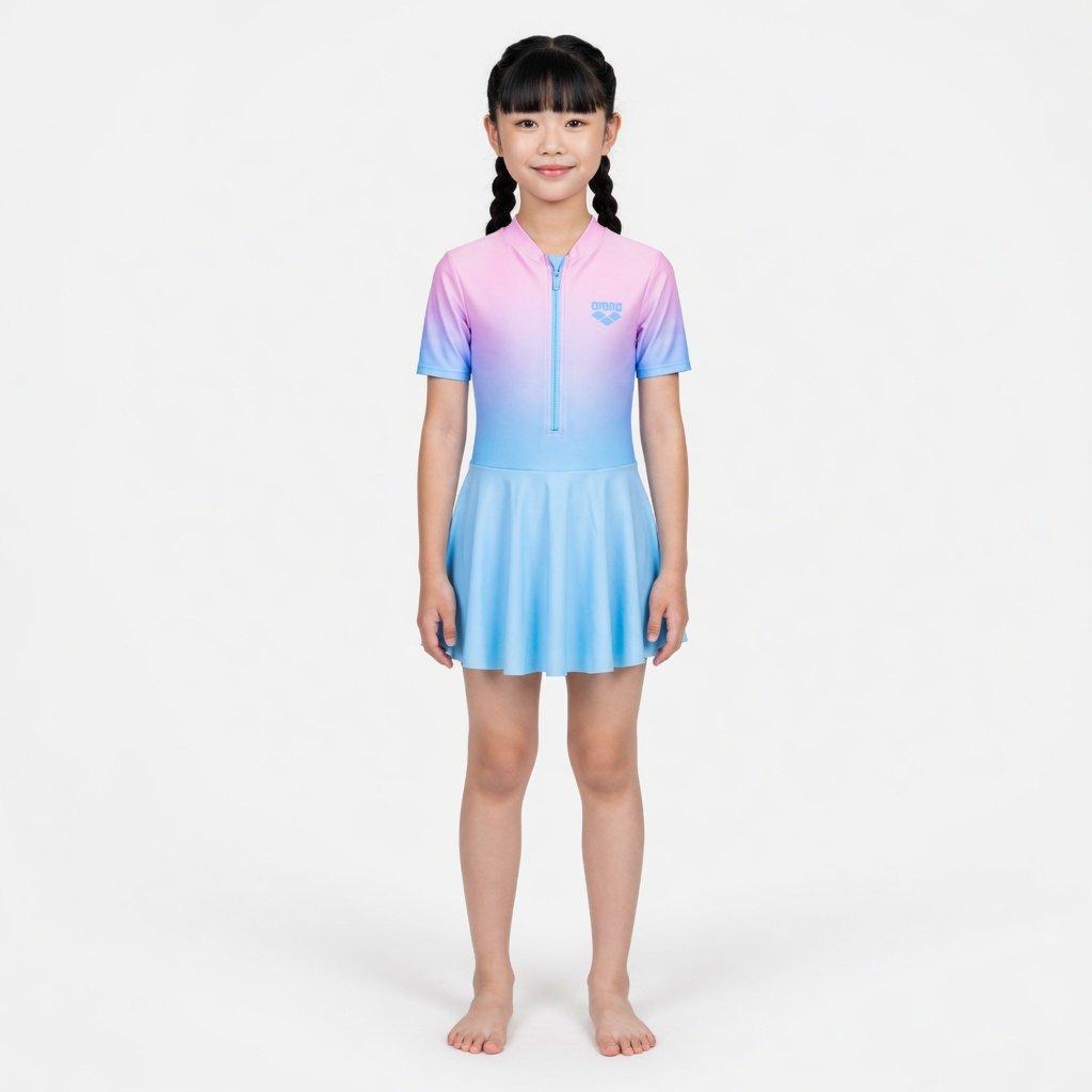 Blue - Arena - Kids' Swimming Dress - 1