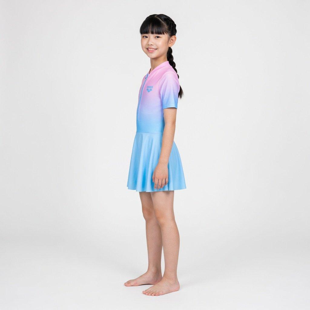 Blue - Arena - Kids' Swimming Dress - 2